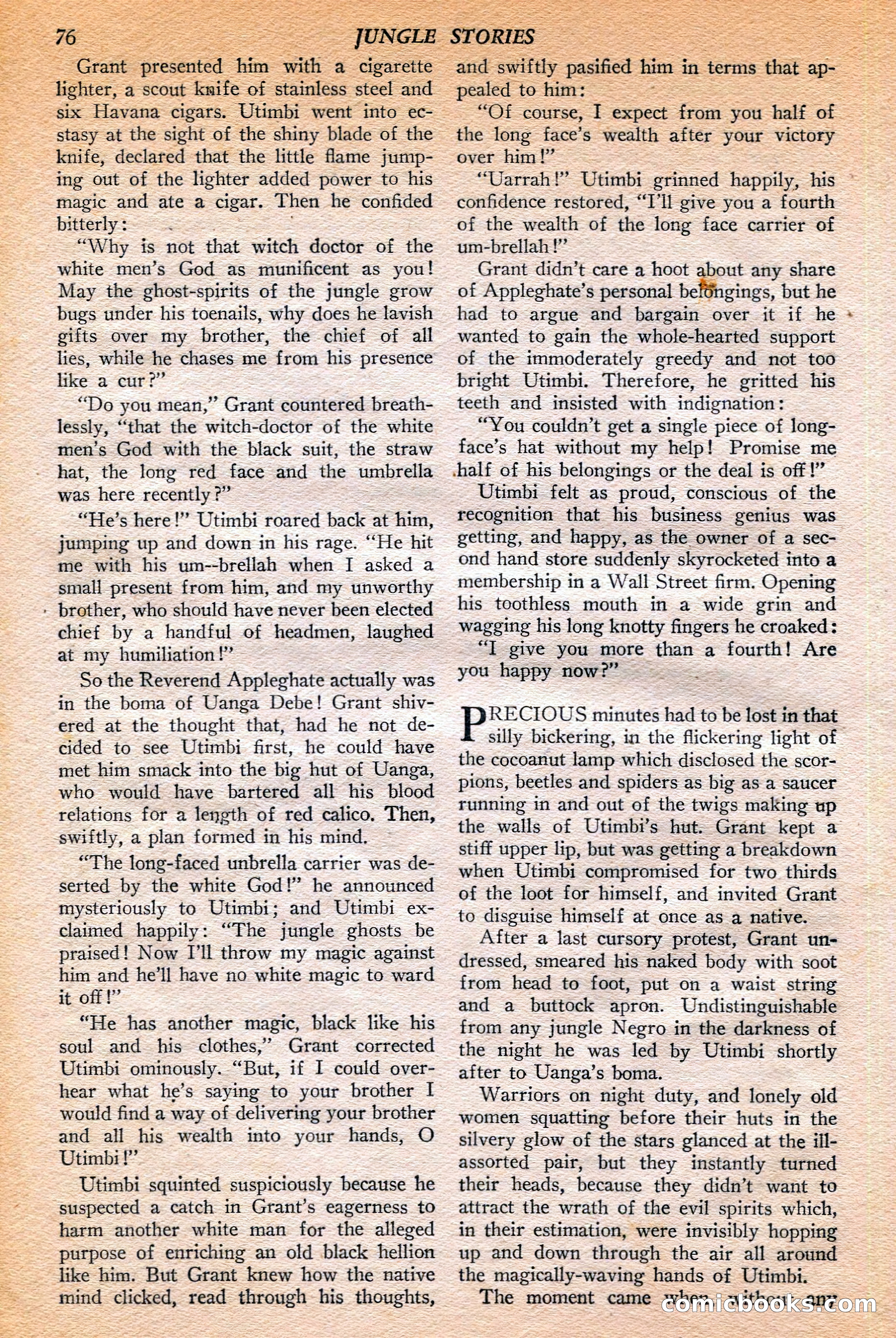 Jungle Stories, Winter 1952 — page 78 of 132