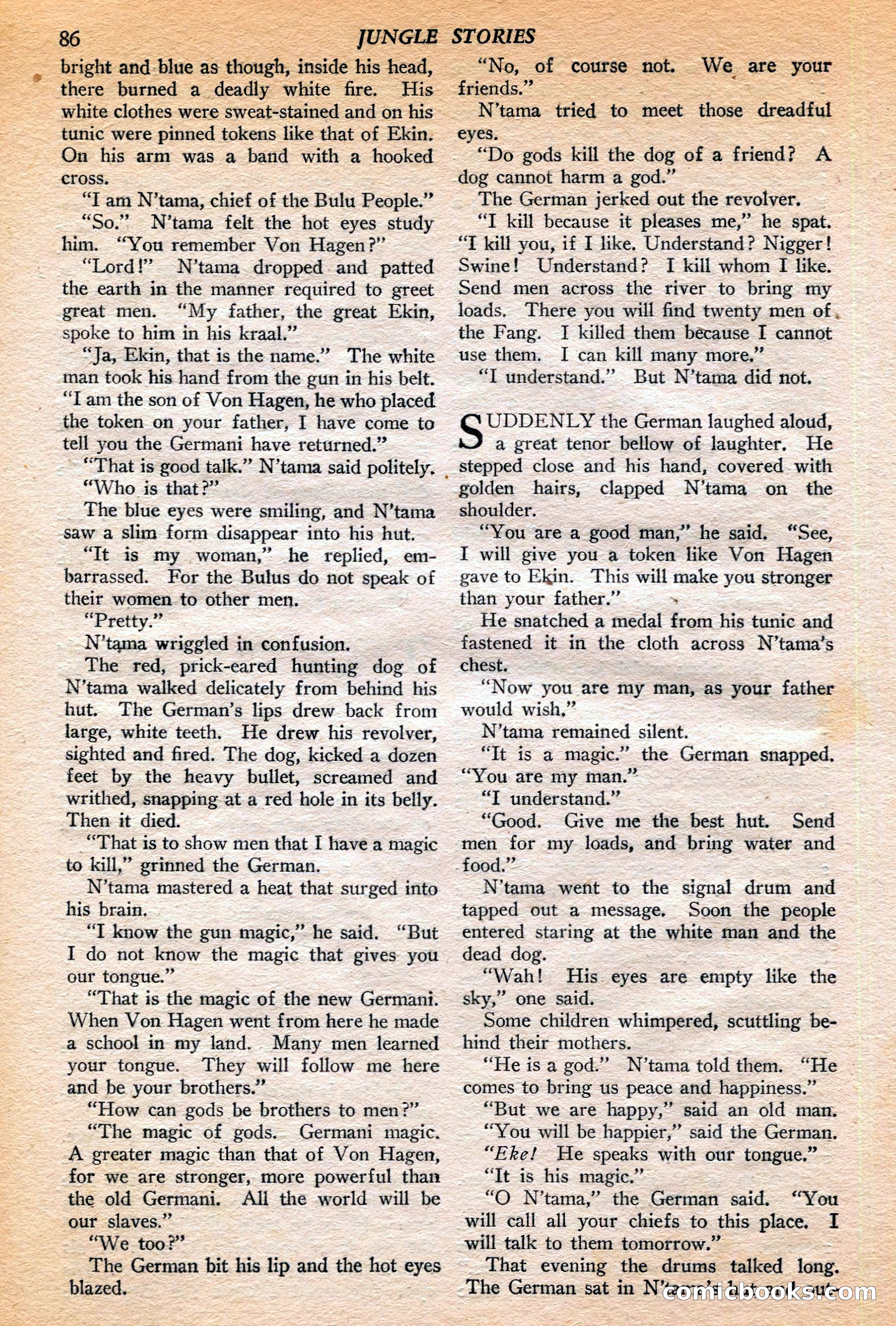 Jungle Stories, Winter 1952 — page 88 of 132