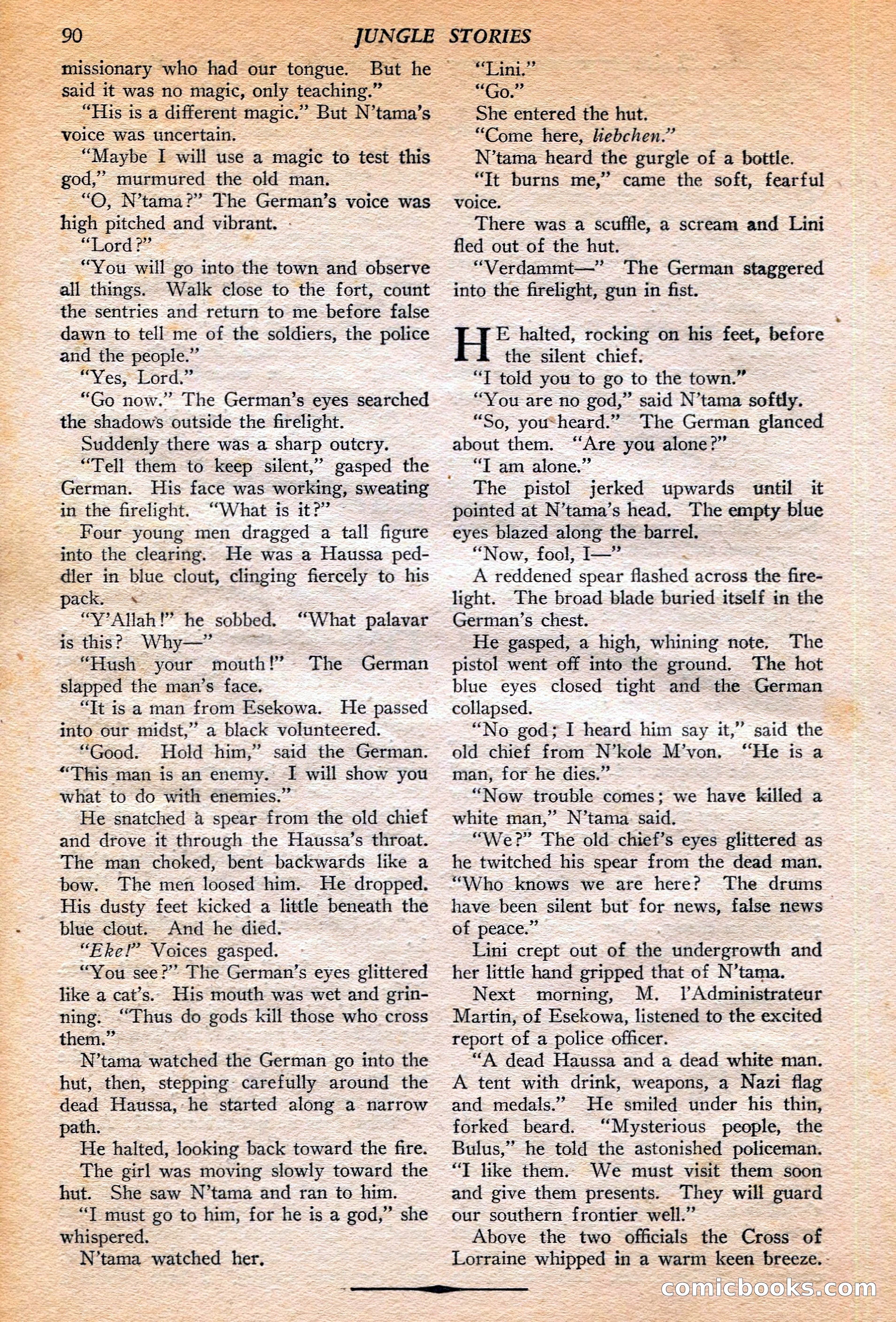 Jungle Stories, Winter 1952 — page 92 of 132