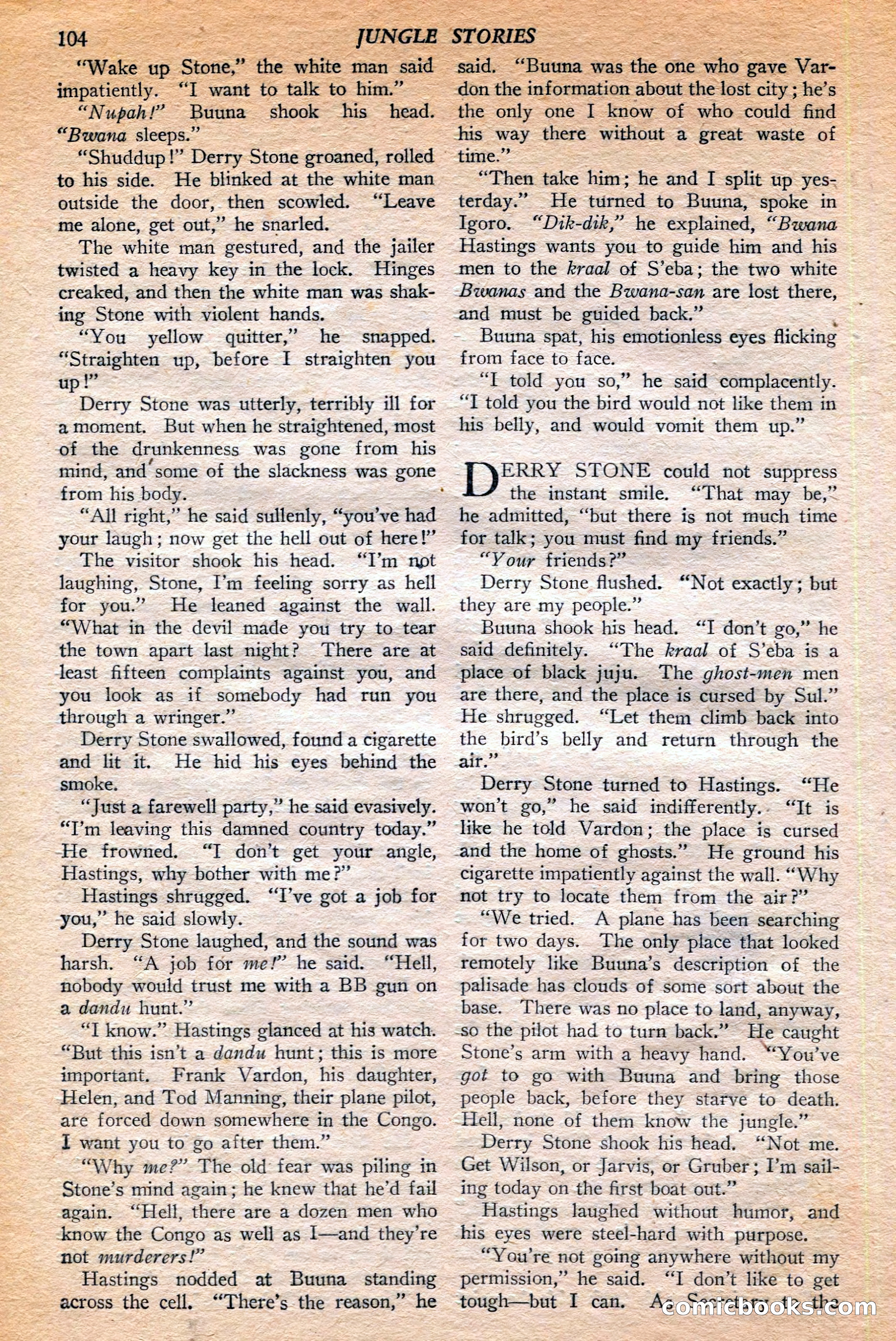 Jungle Stories, Winter 1952 — page 106 of 132