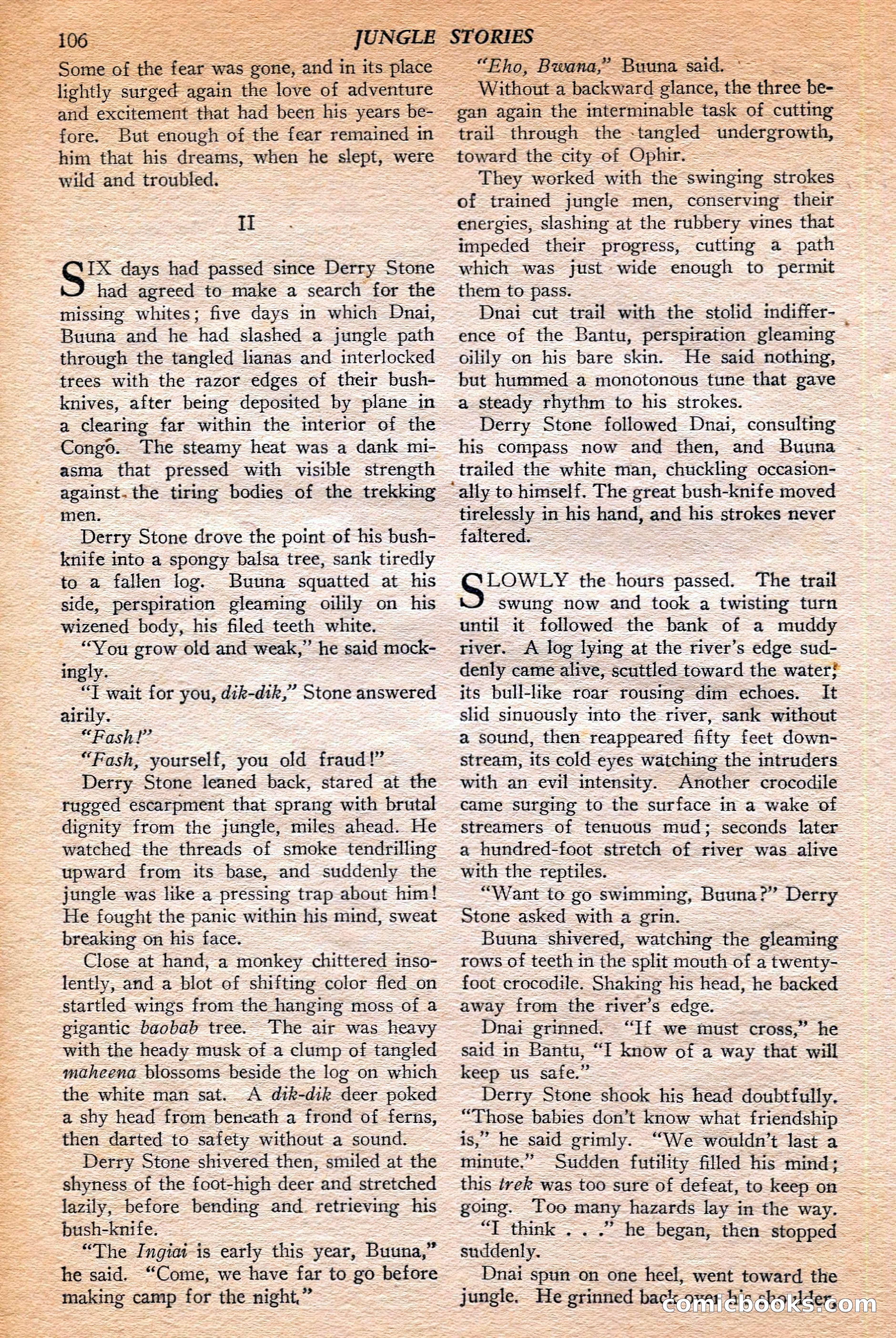 Jungle Stories, Winter 1952 — page 108 of 132