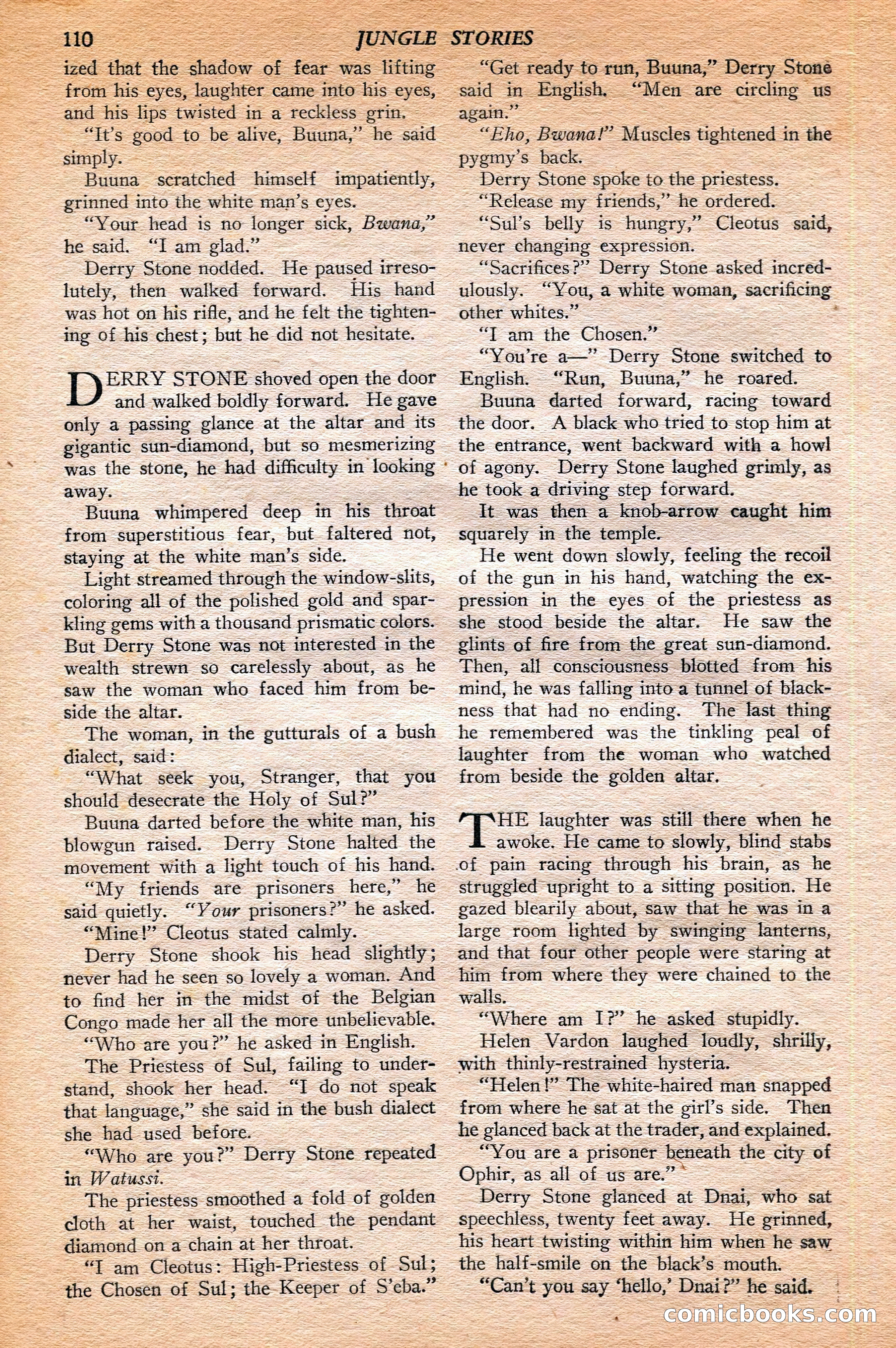 Jungle Stories, Winter 1952 — page 112 of 132
