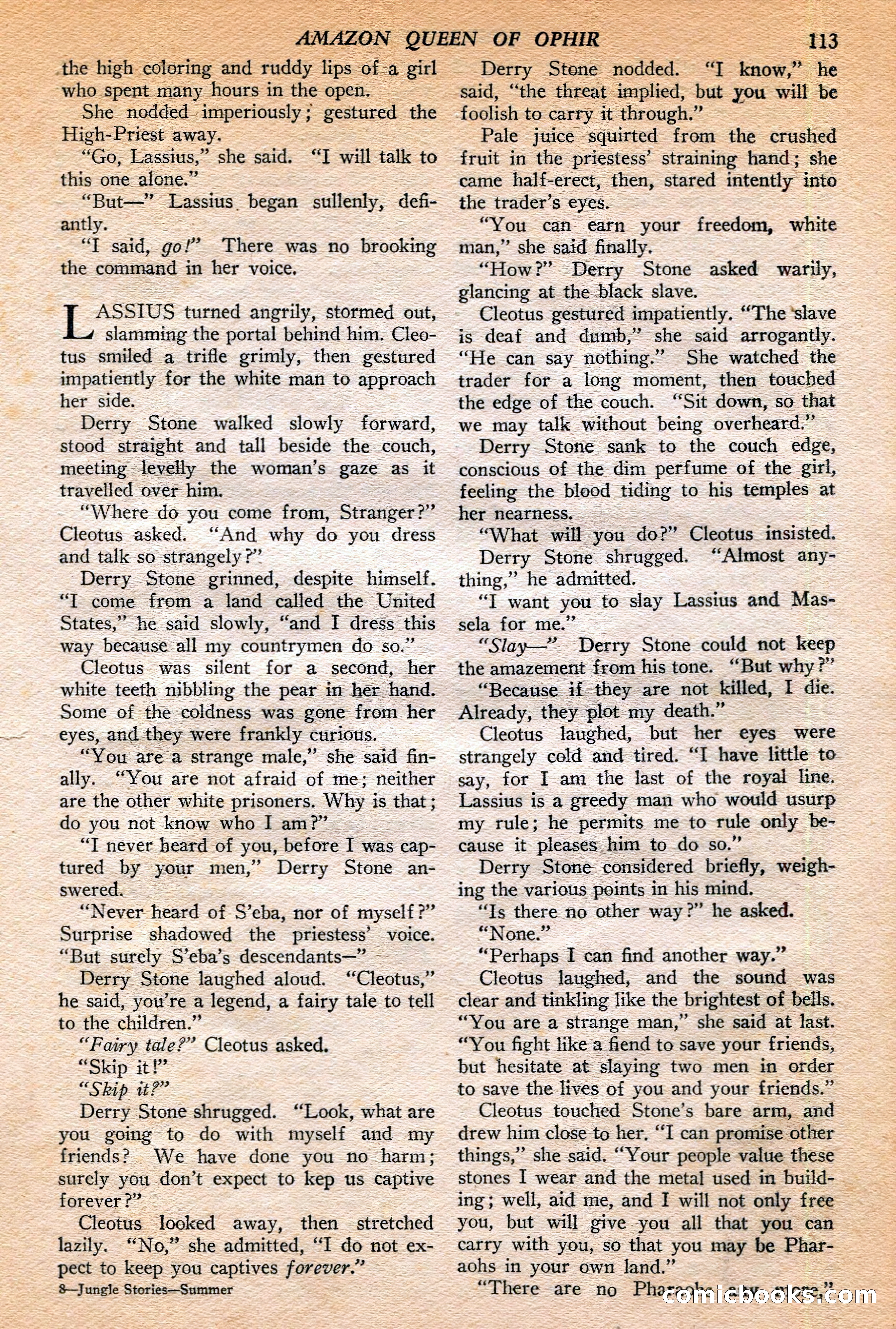 Jungle Stories, Winter 1952 — page 115 of 132