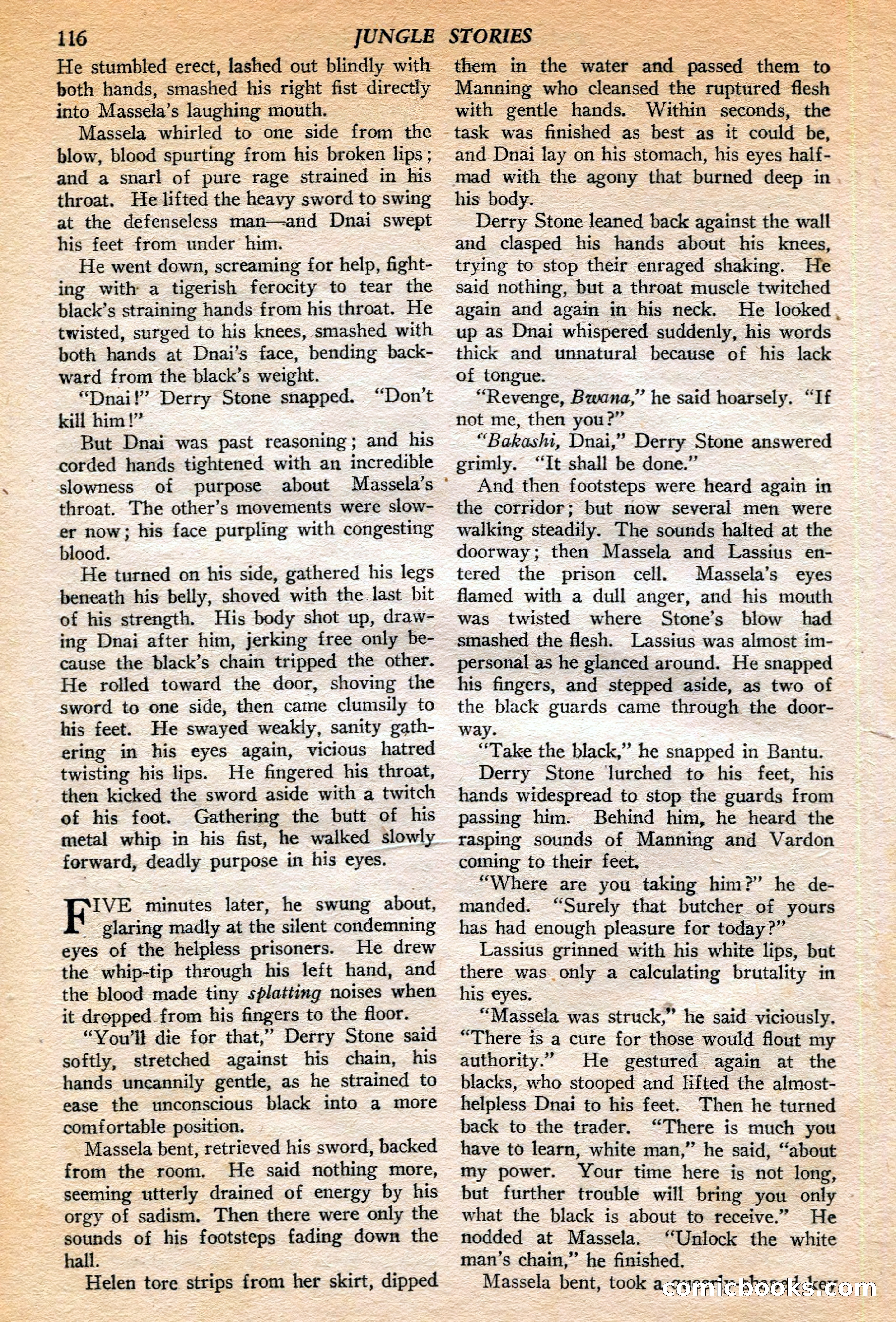 Jungle Stories, Winter 1952 — page 118 of 132