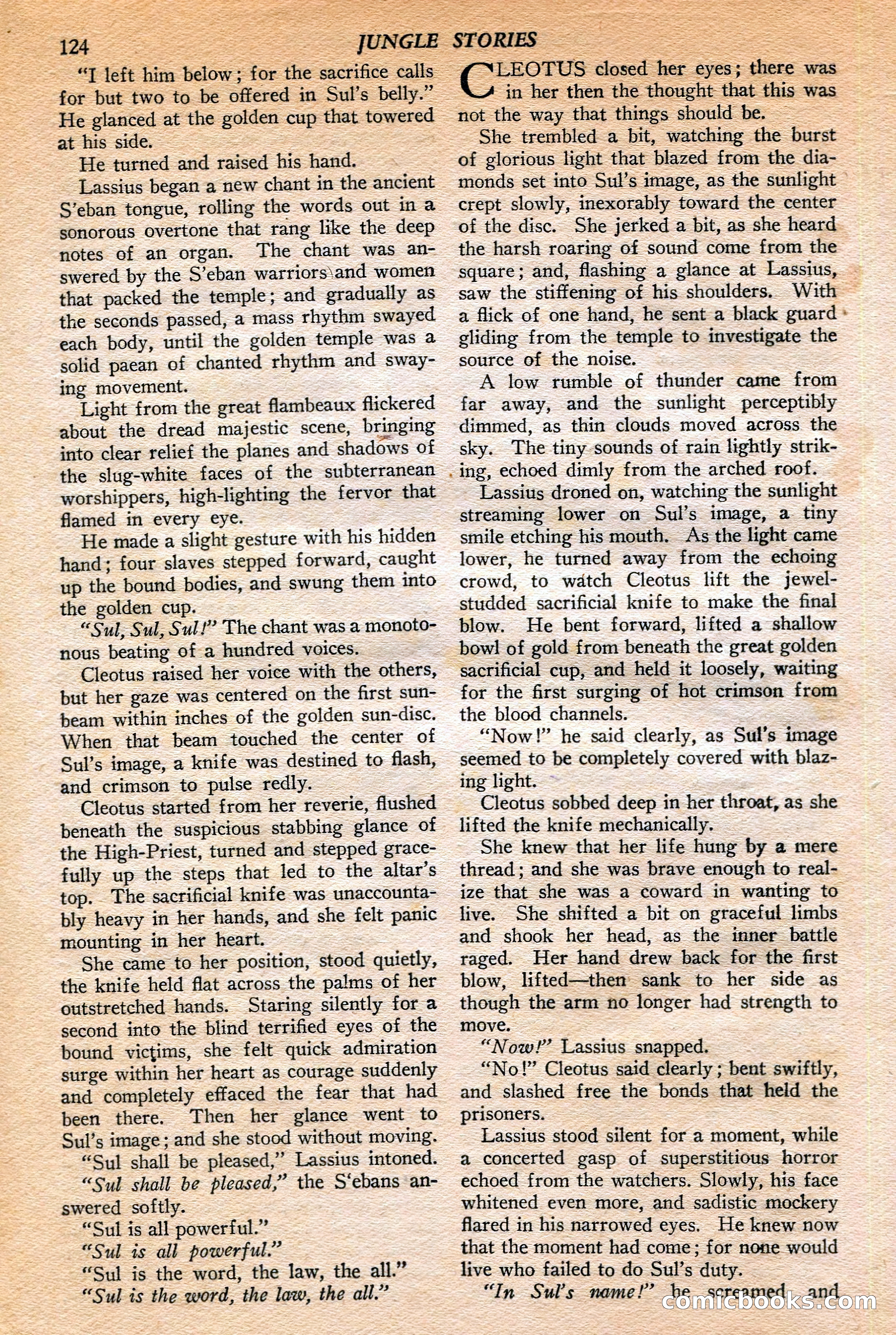 Jungle Stories, Winter 1952 — page 126 of 132