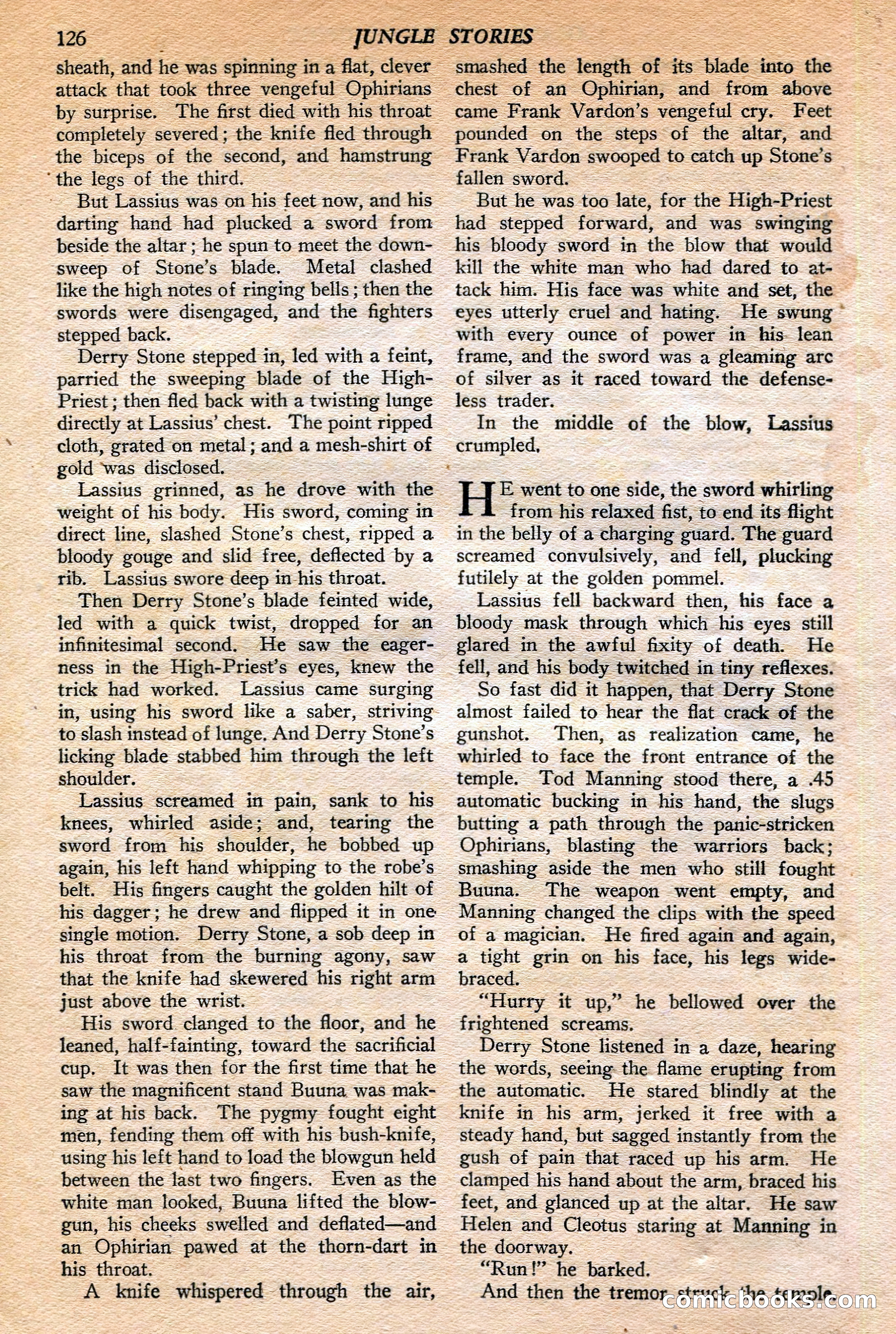 Jungle Stories, Winter 1952 — page 128 of 132