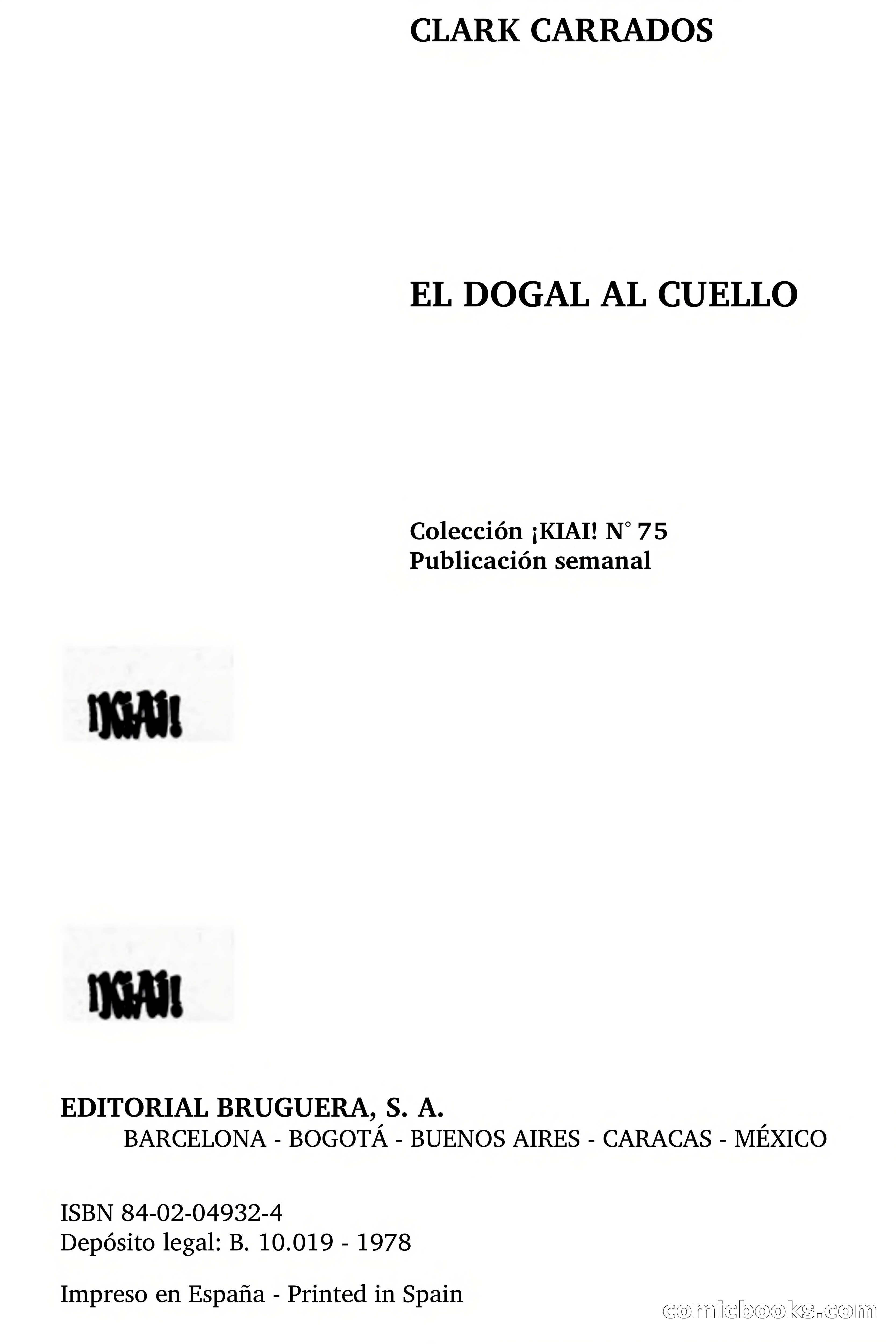 ¡KIAI! Heroes de las Artes Marciales: Clark Carrados - El Dogal al Cuello — page 4 of 78