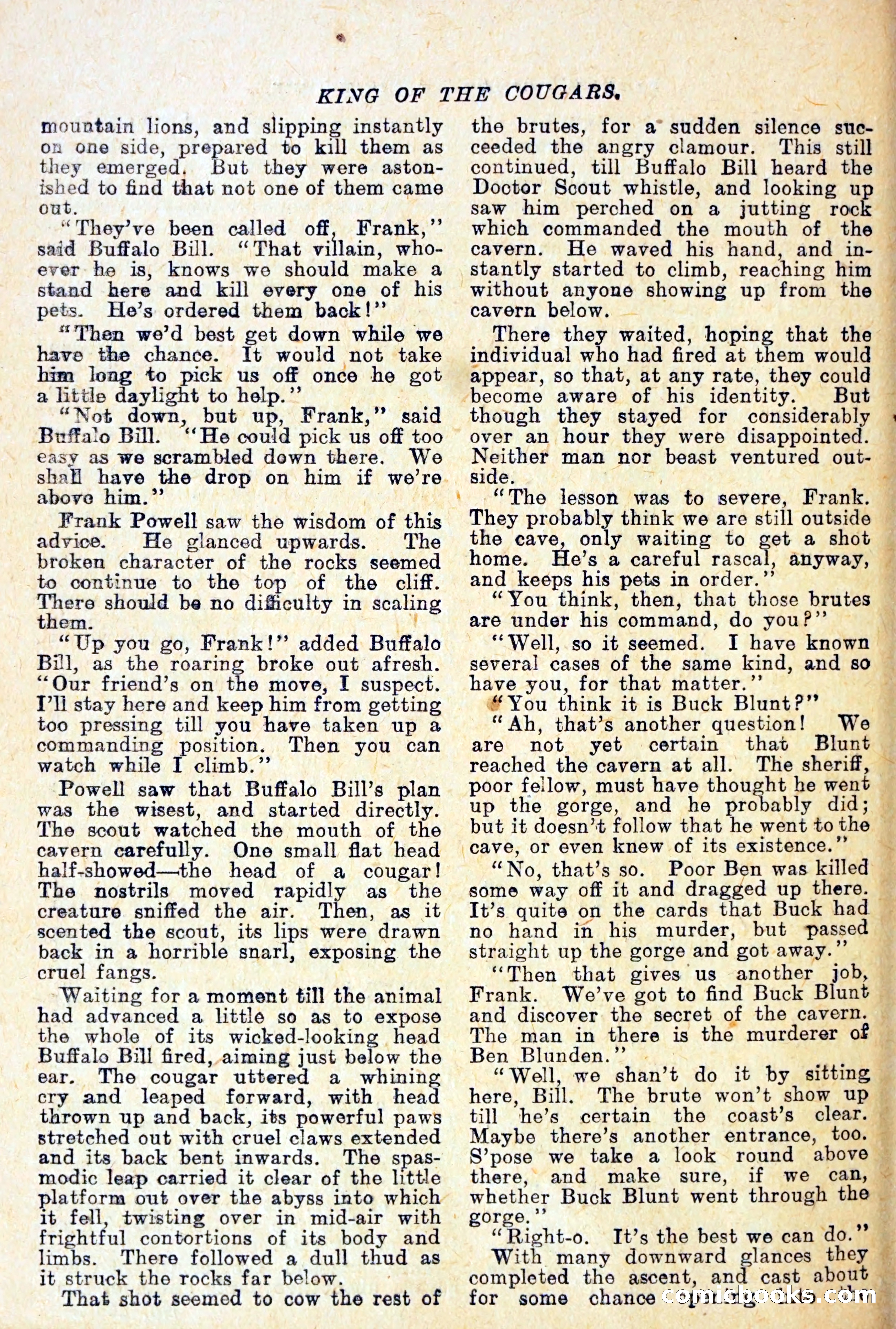 Buffalo Bill Library No. 466: King of the Cougars — page 9 of 29