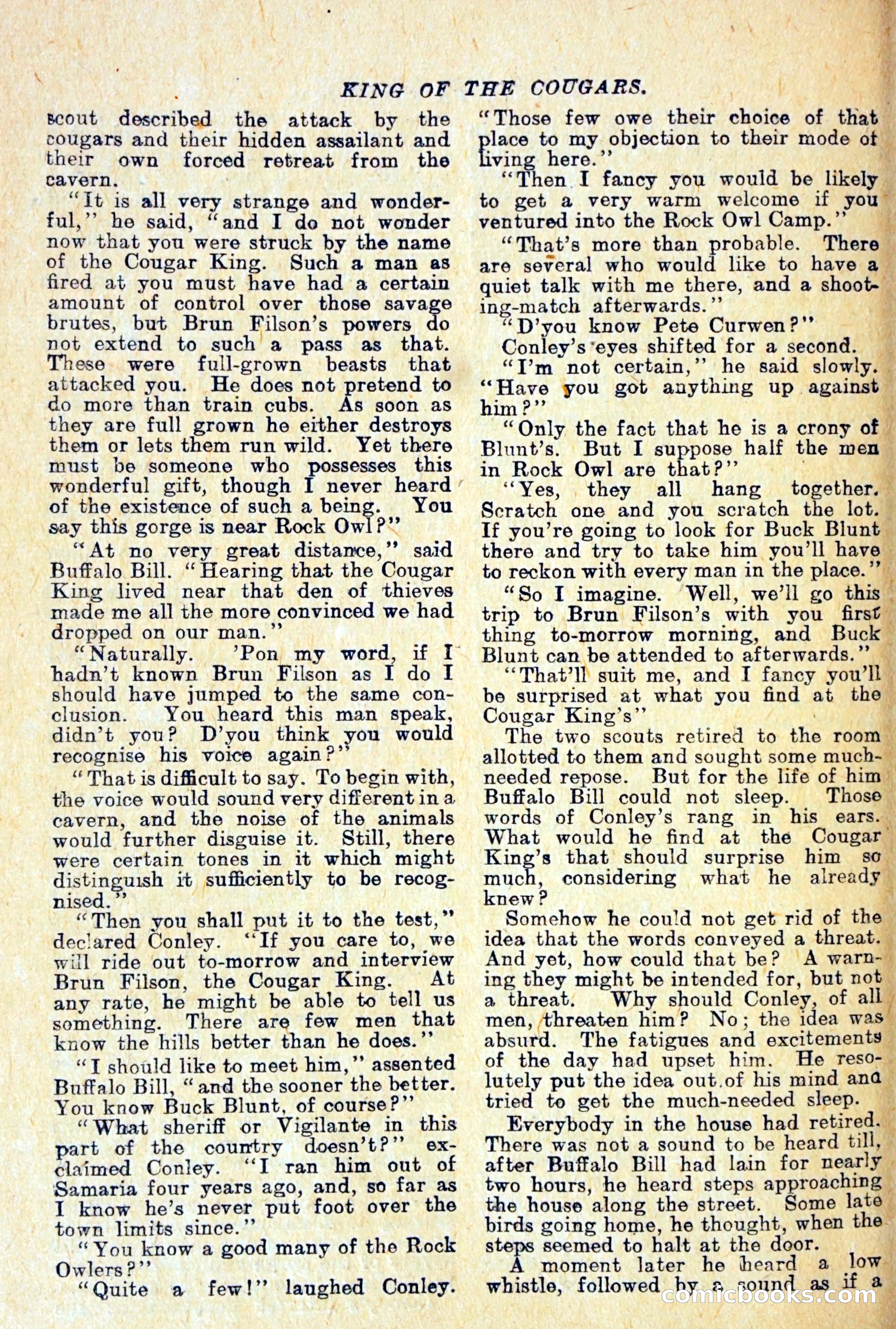 Buffalo Bill Library No. 466: King of the Cougars — page 15 of 29