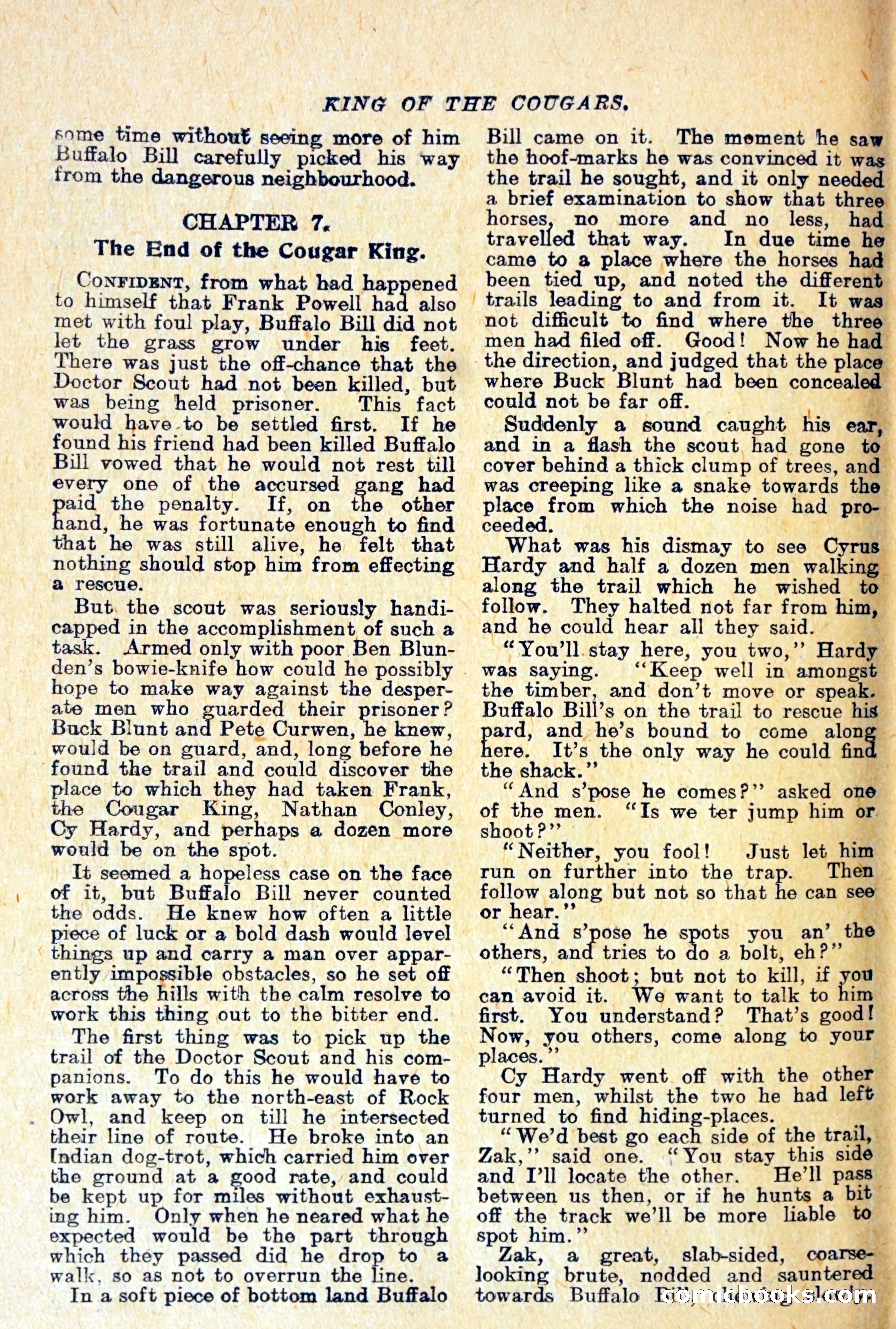 Buffalo Bill Library No. 466: King of the Cougars — page 23 of 29