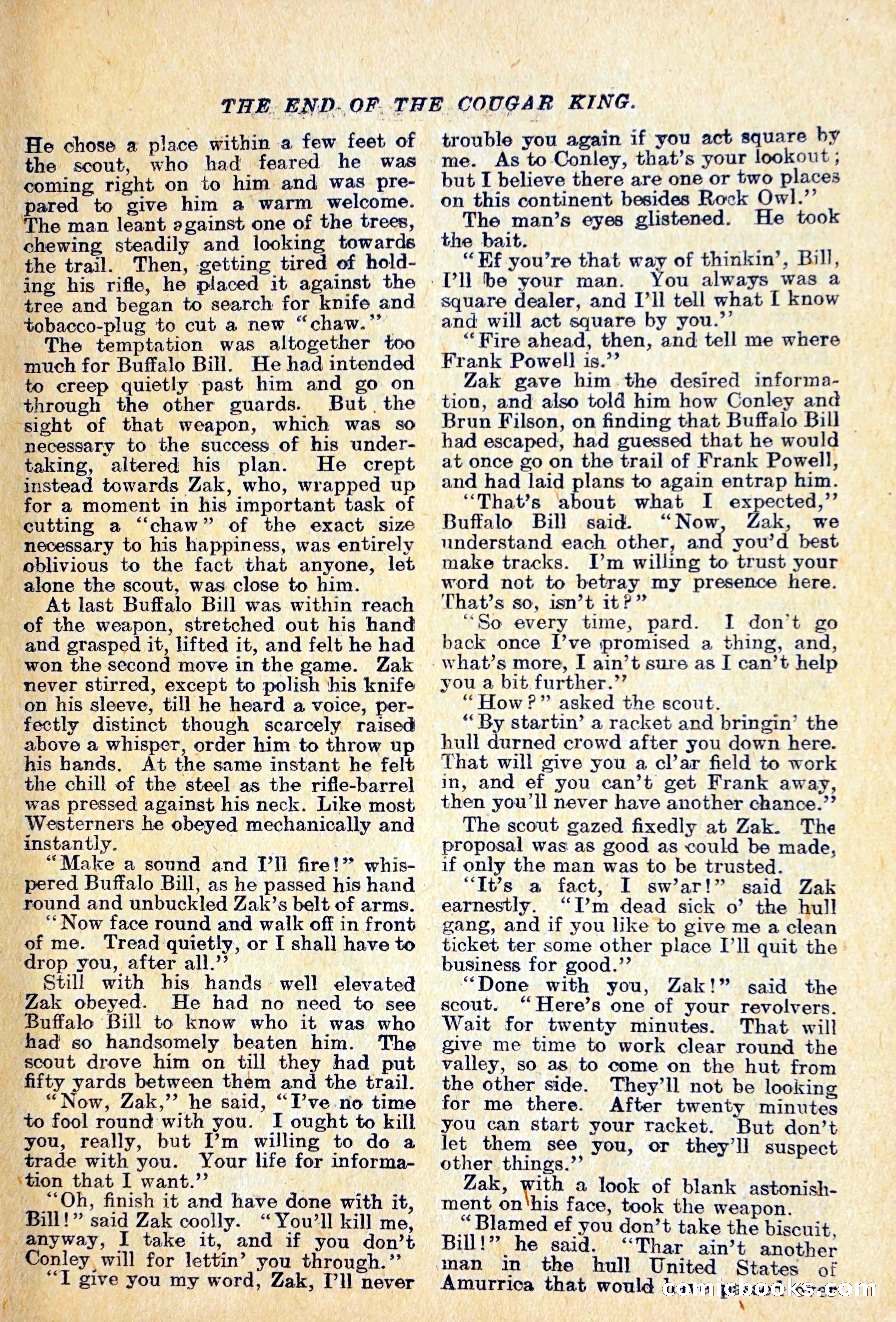 Buffalo Bill Library No. 466: King of the Cougars — page 24 of 29