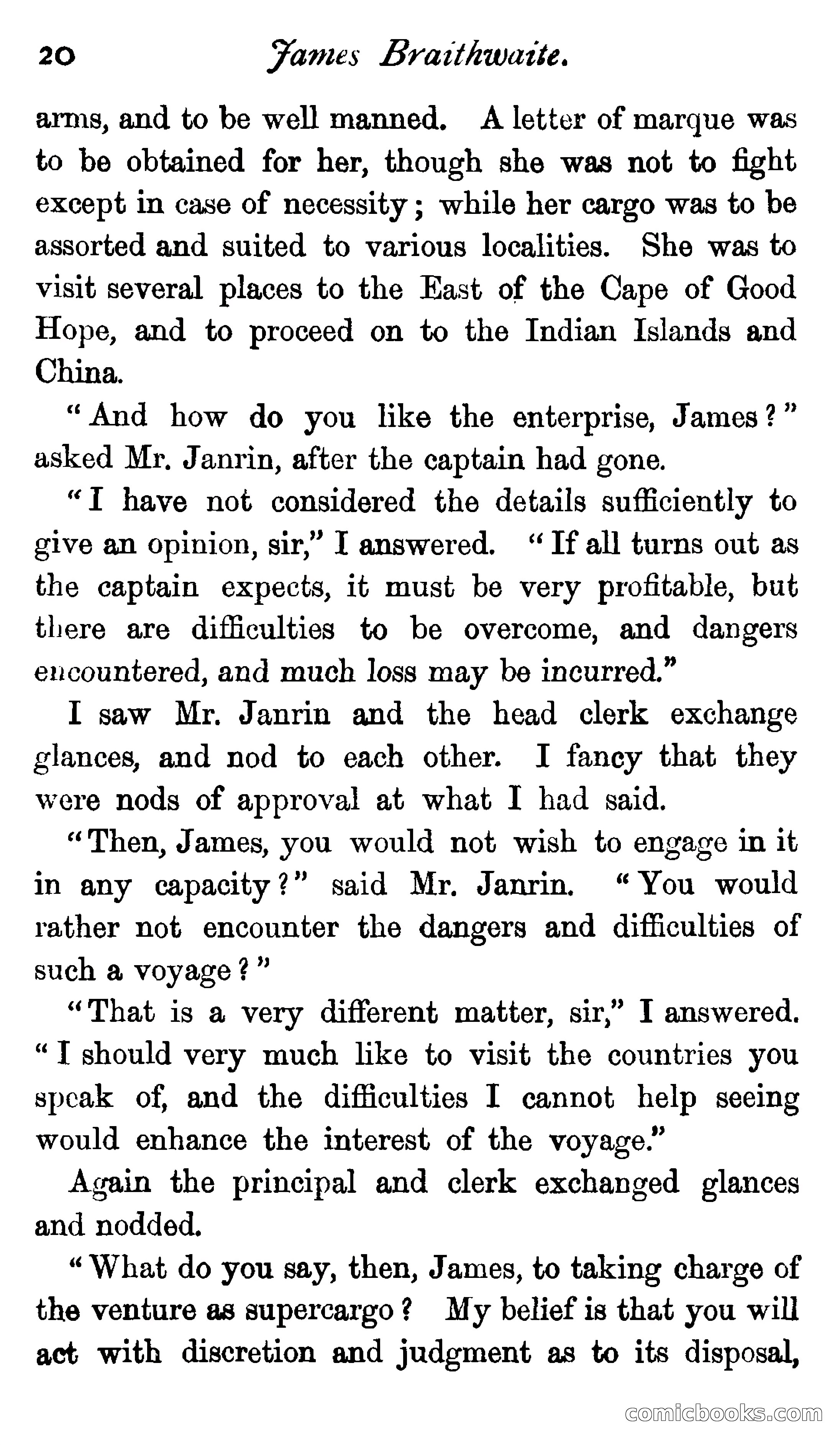 James Braithwaite, Supercargo — page 36 of 281