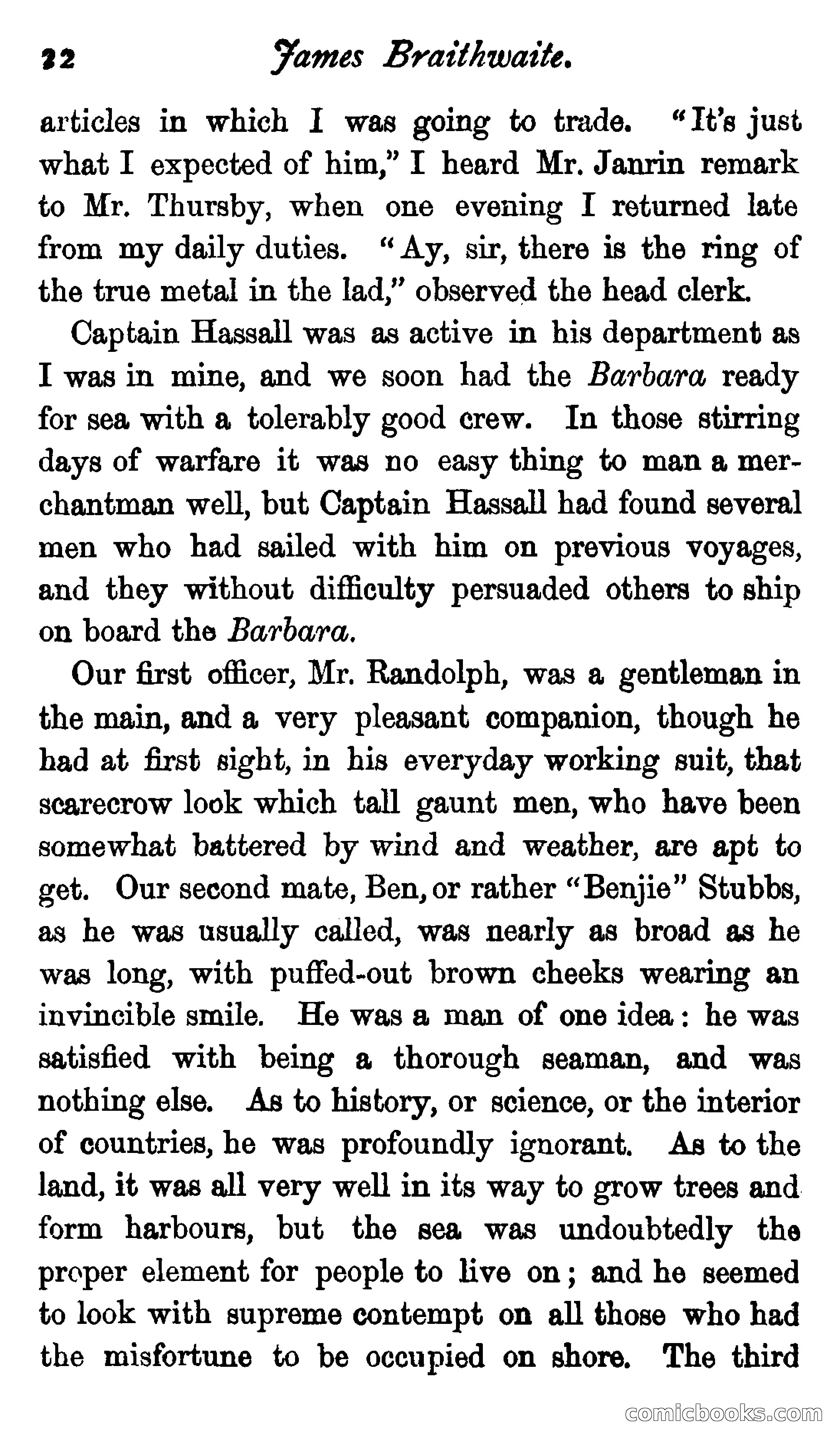 James Braithwaite, Supercargo — page 38 of 281
