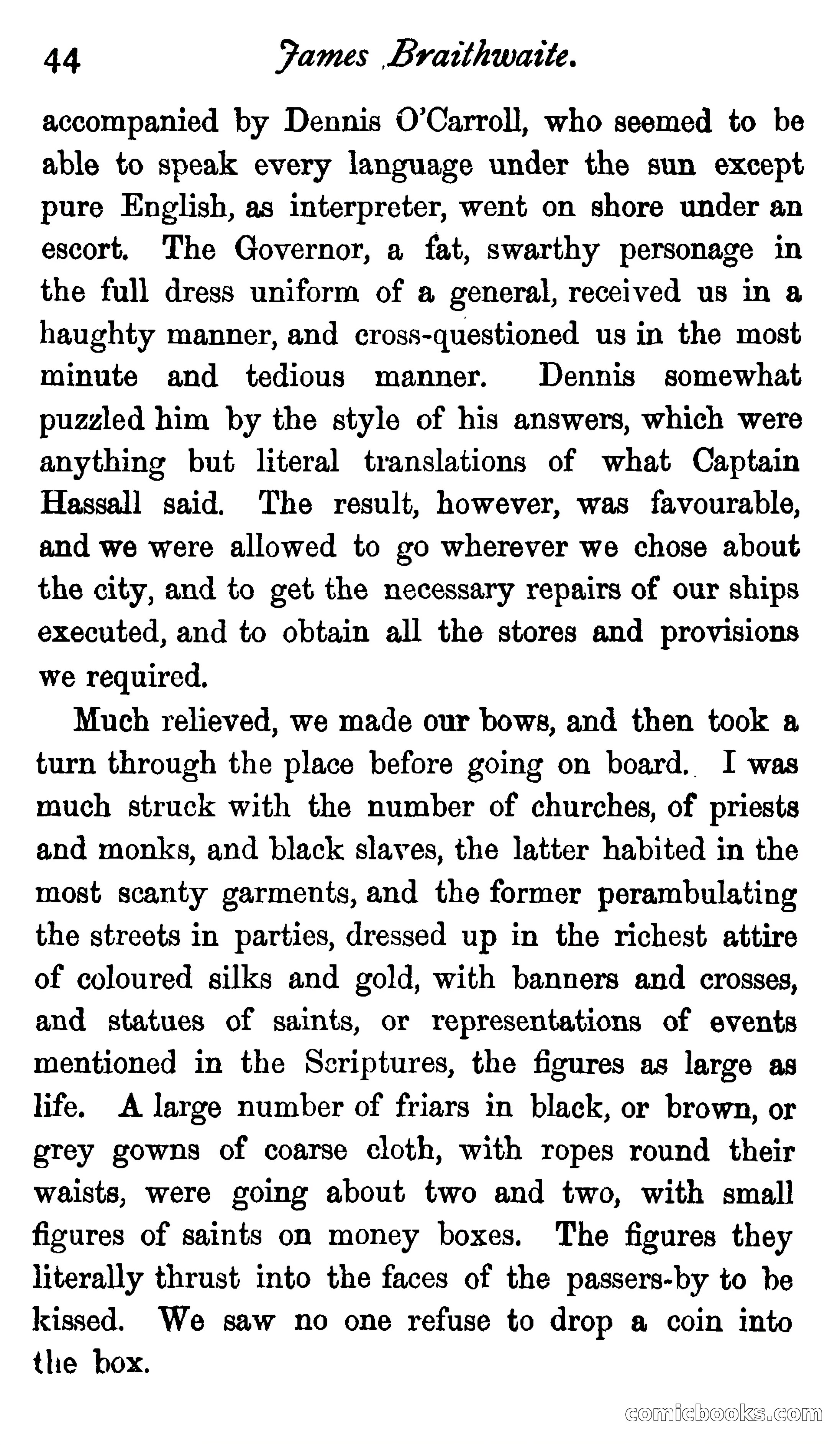 James Braithwaite, Supercargo — page 60 of 281