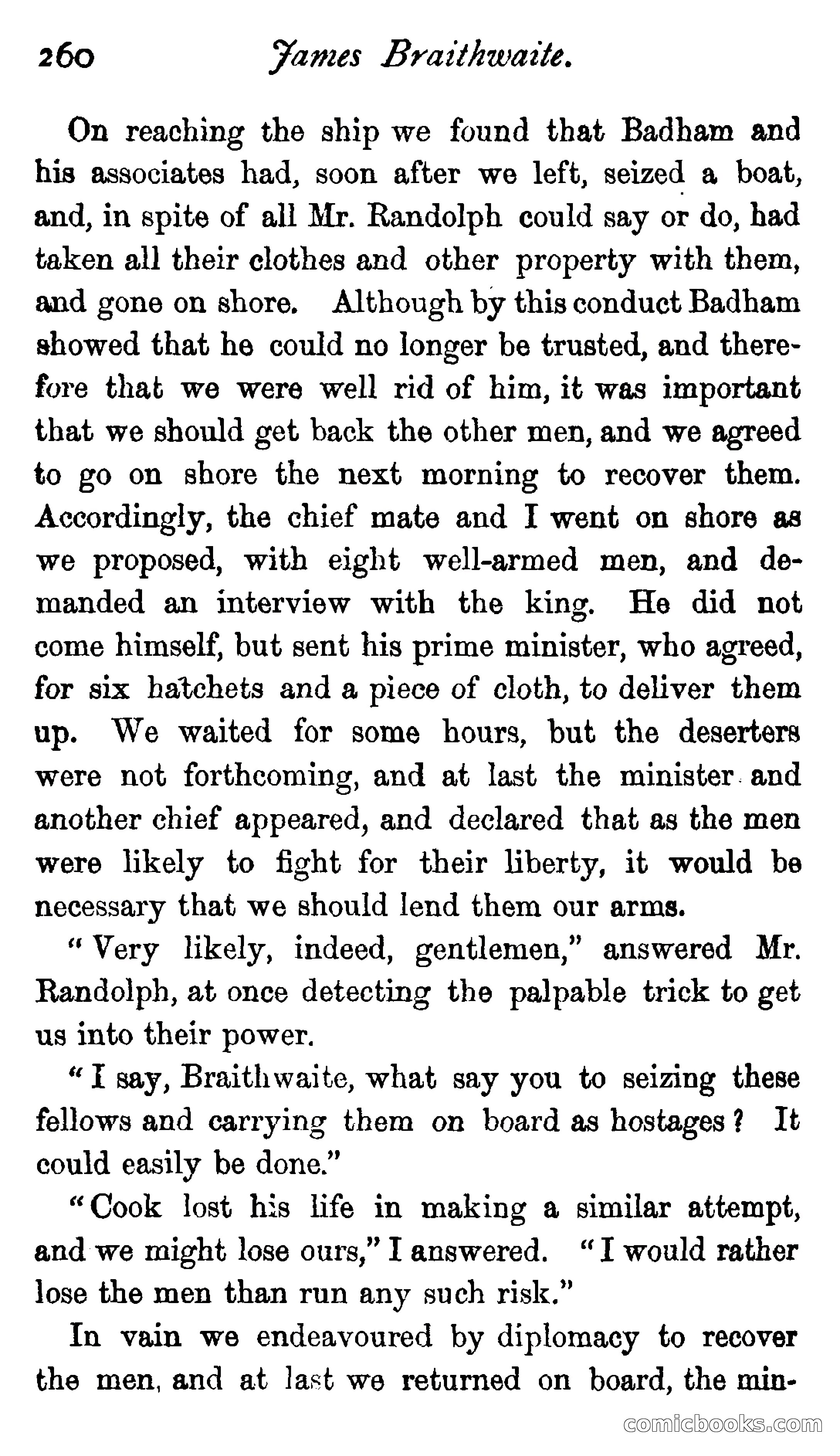 James Braithwaite, Supercargo — page 276 of 281