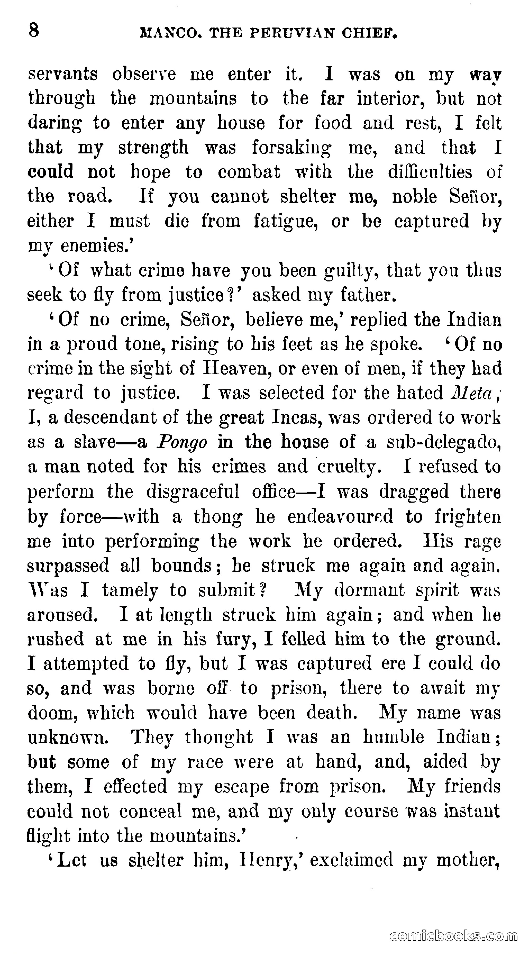 Manco; The Peruvian Chief — page 14 of 377