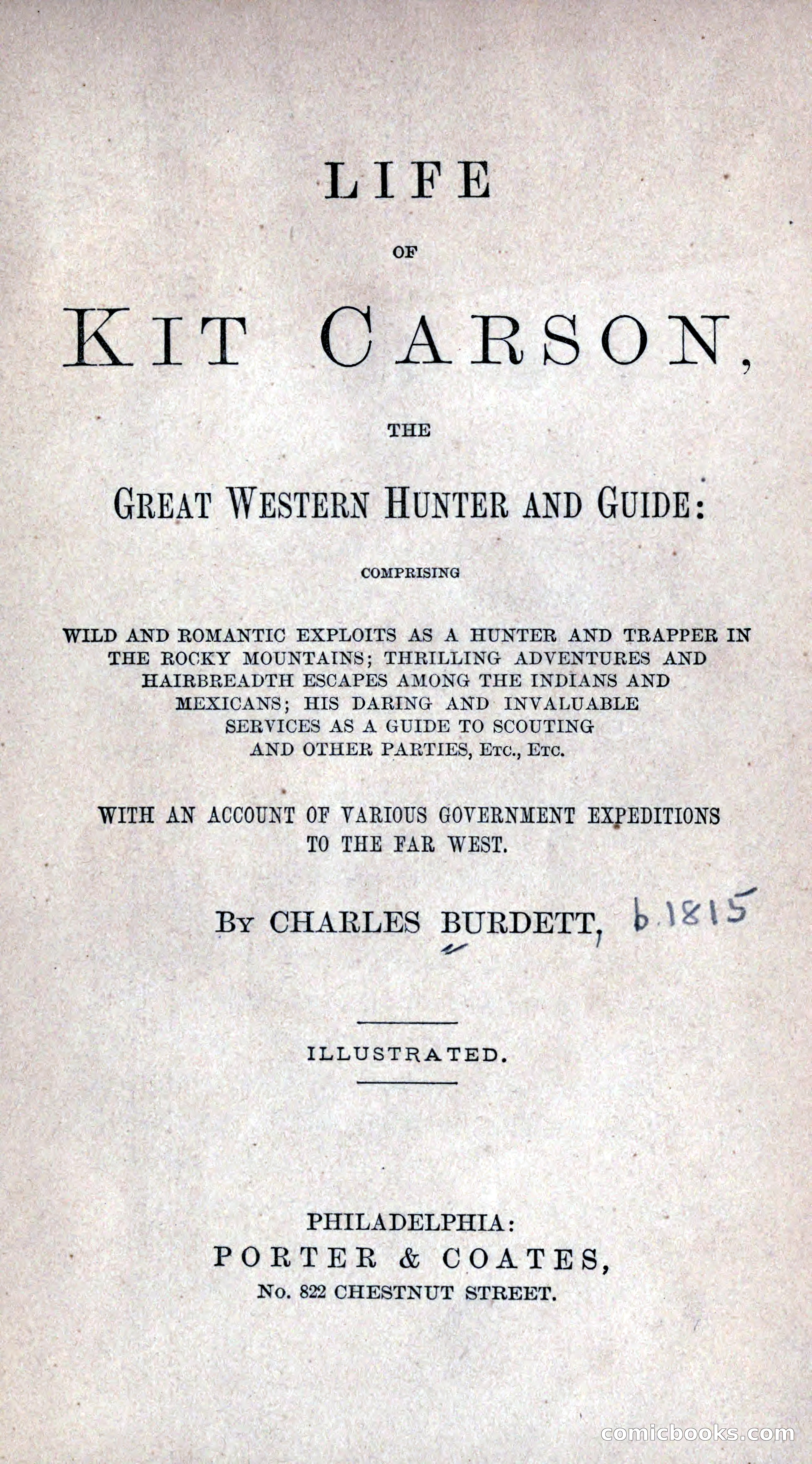Life of Kit Carson the Great Western Hunter and Guide — page 9 of 400
