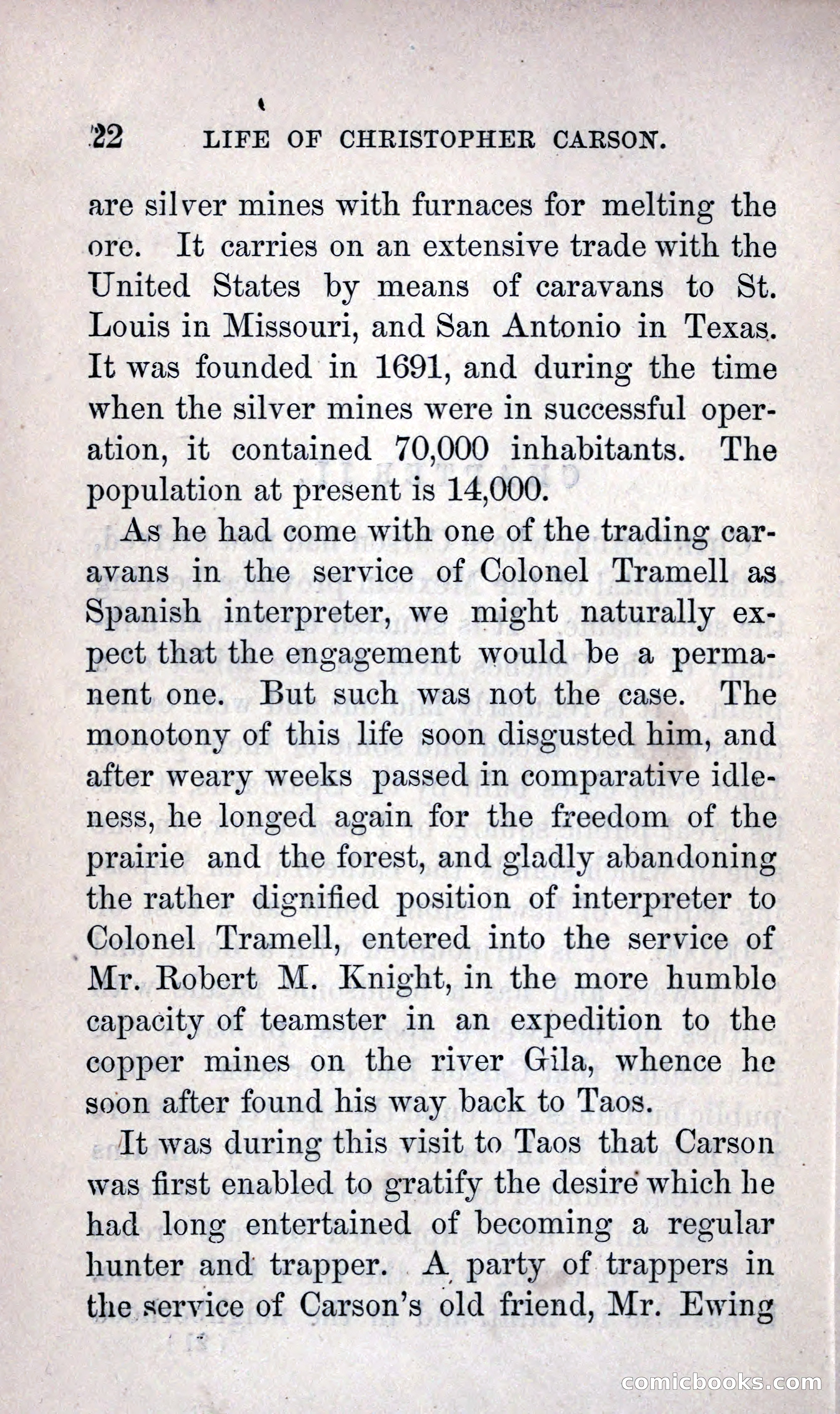Life of Kit Carson the Great Western Hunter and Guide — page 30 of 400