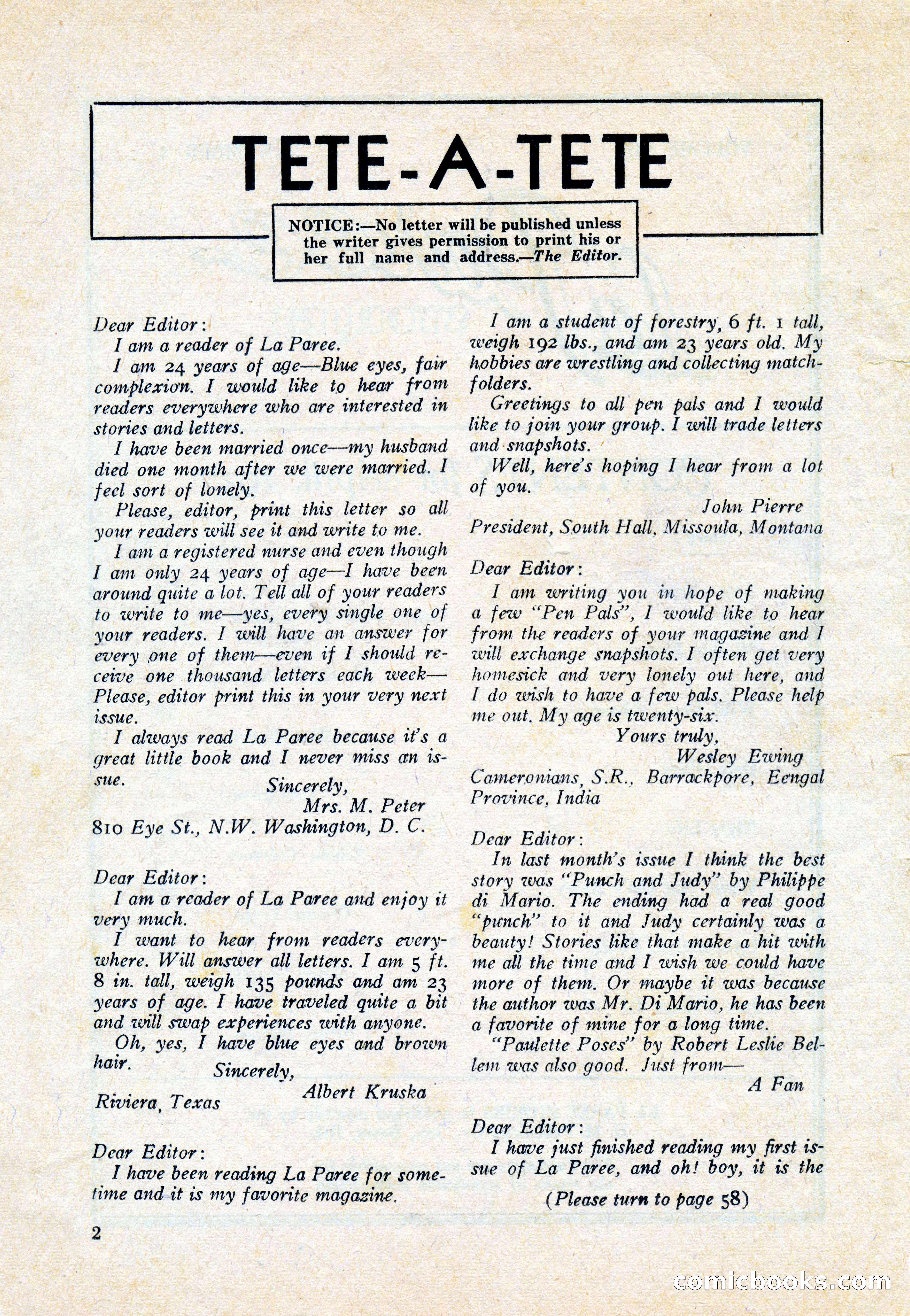La Paree, April 1937 — page 4 of 68