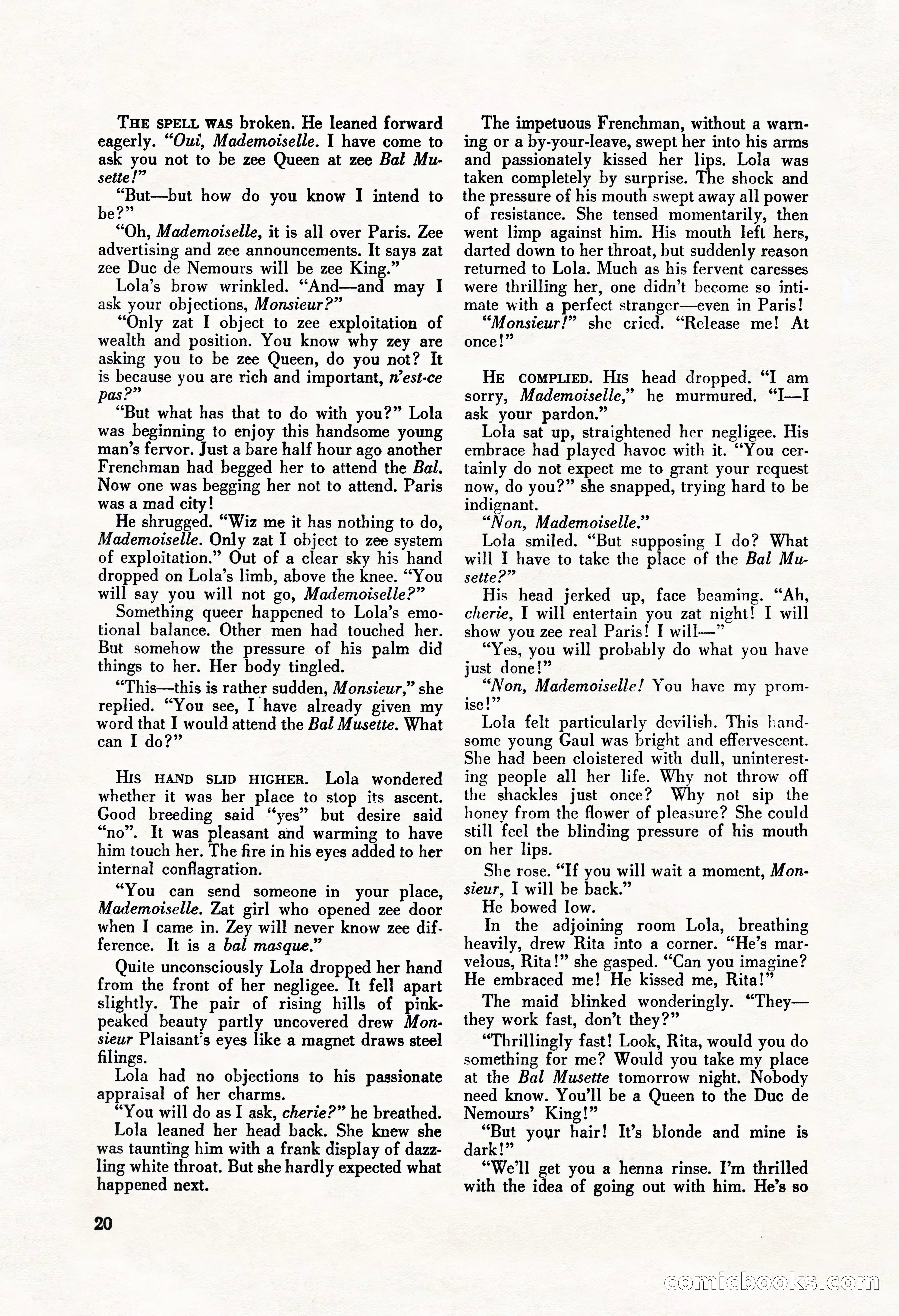La Paree Stories, August 1936 — page 22 of 68