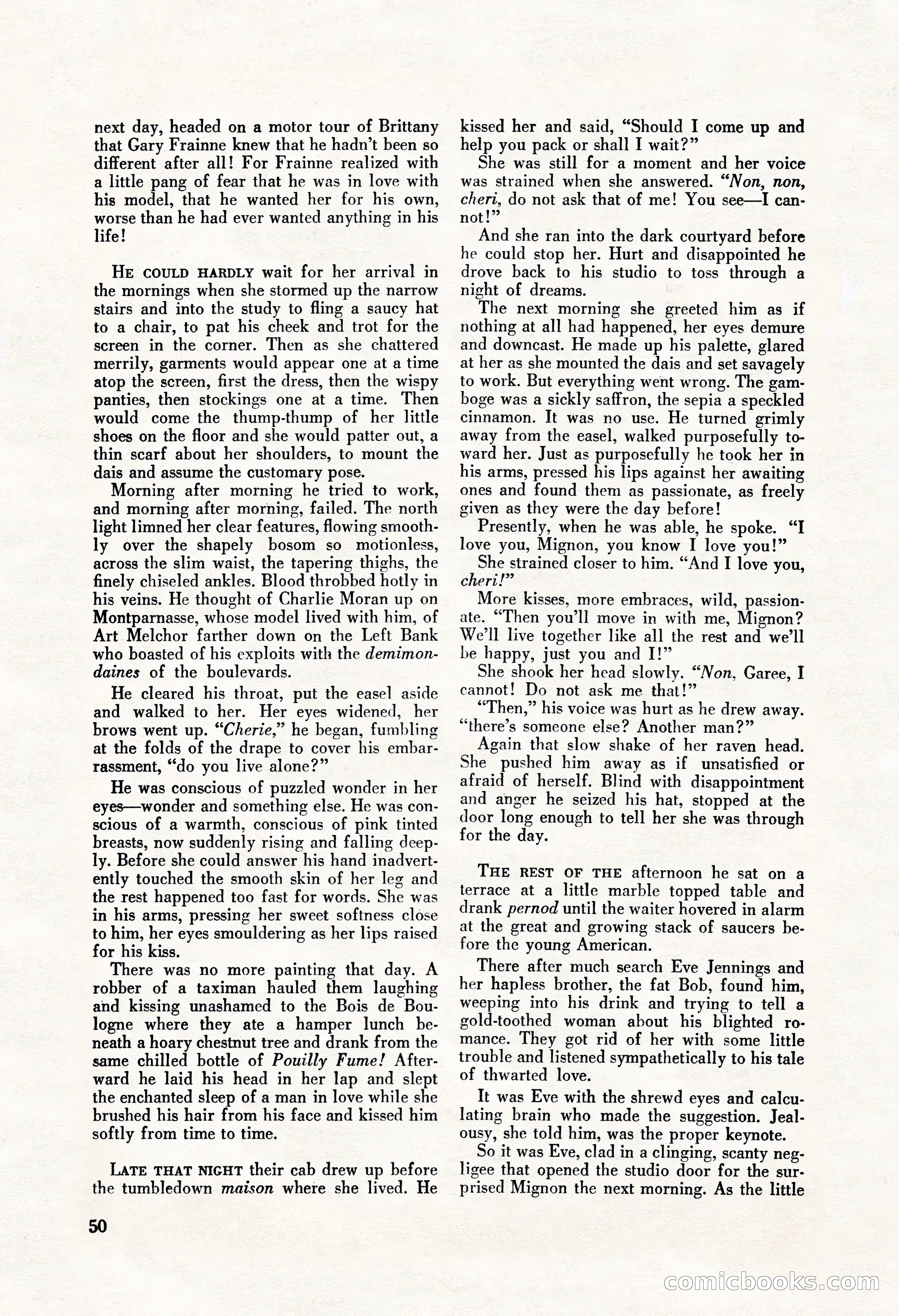 La Paree Stories, August 1936 — page 52 of 68