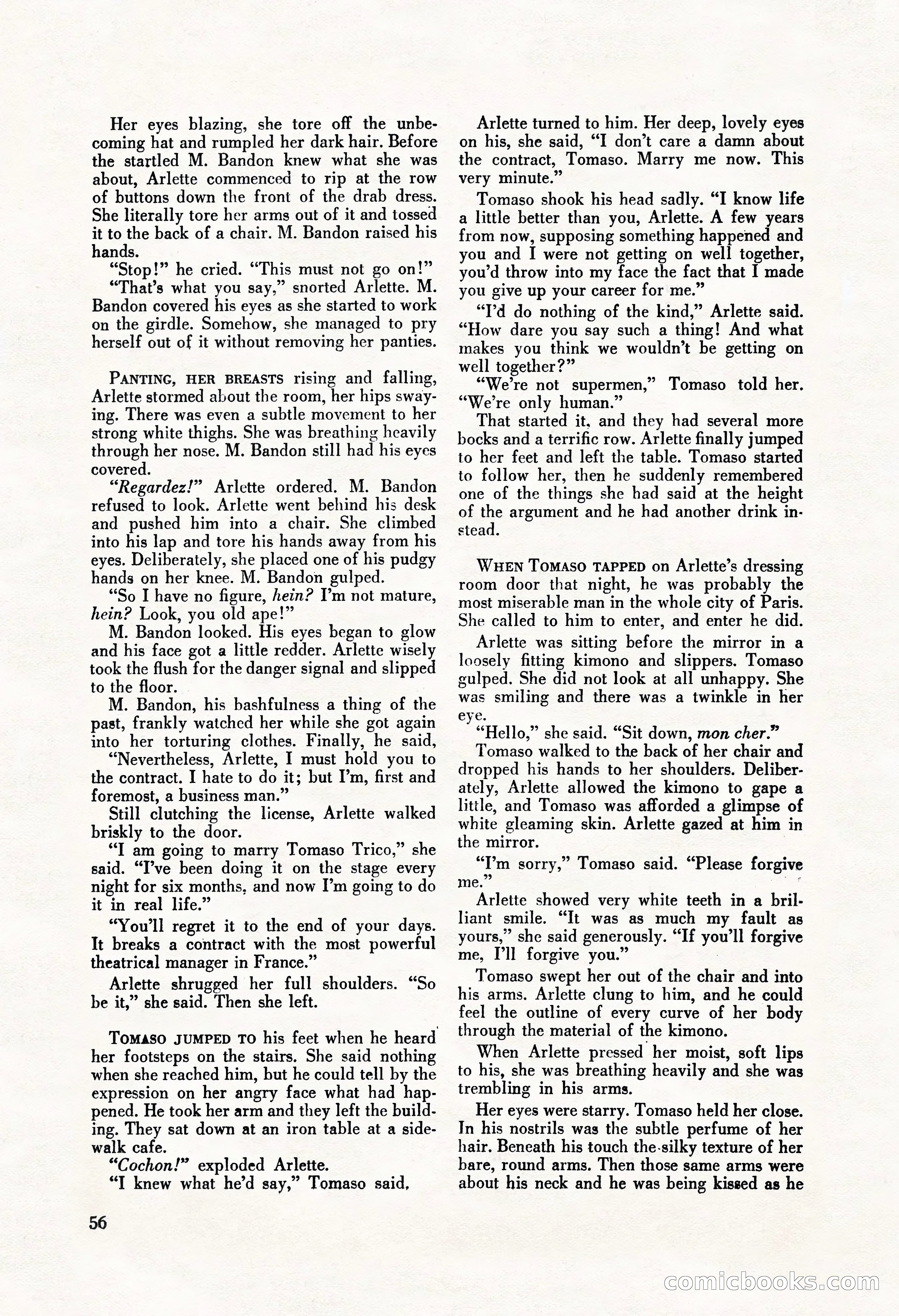 La Paree Stories, August 1936 — page 58 of 68