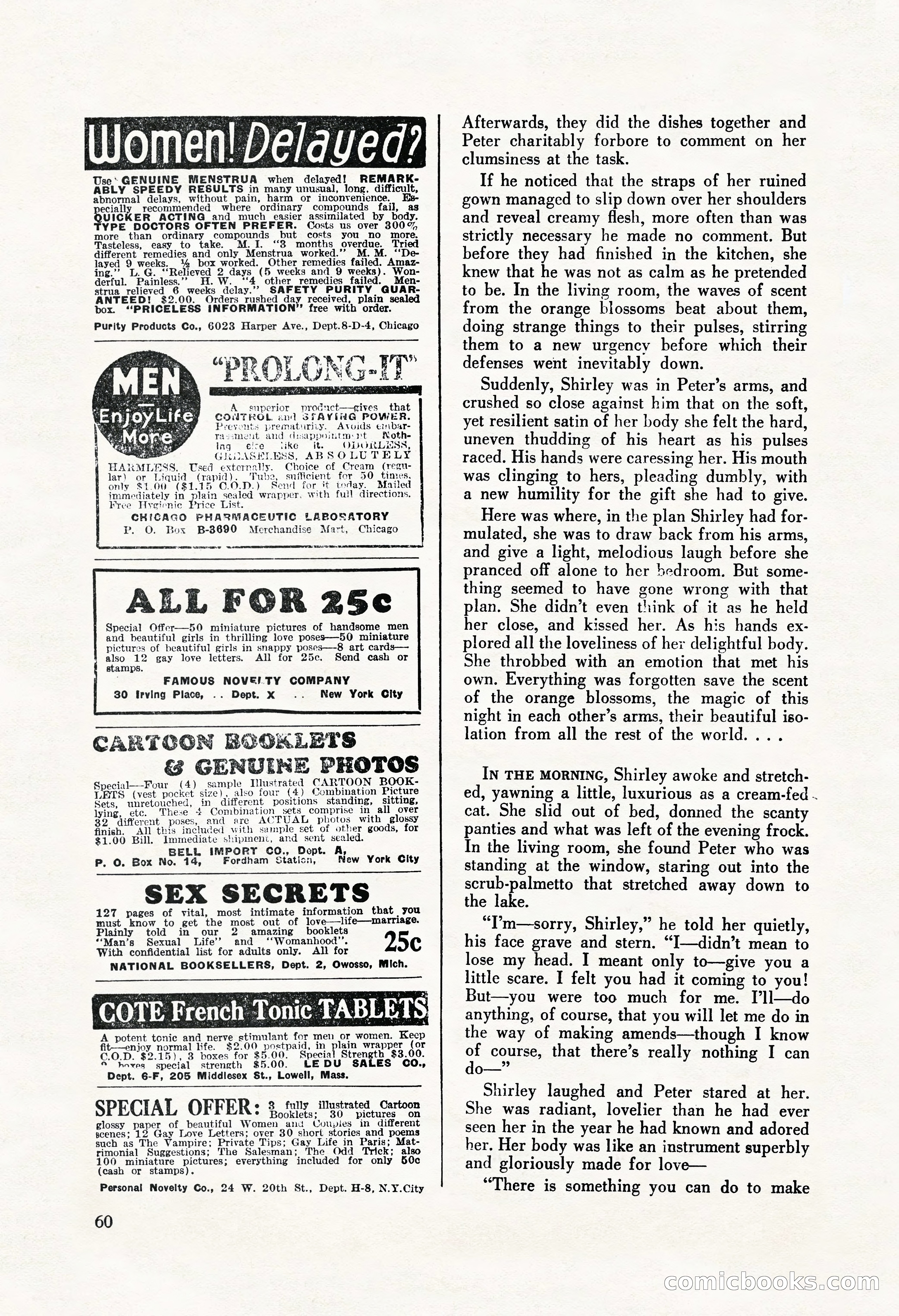 La Paree Stories, August 1936 — page 62 of 68
