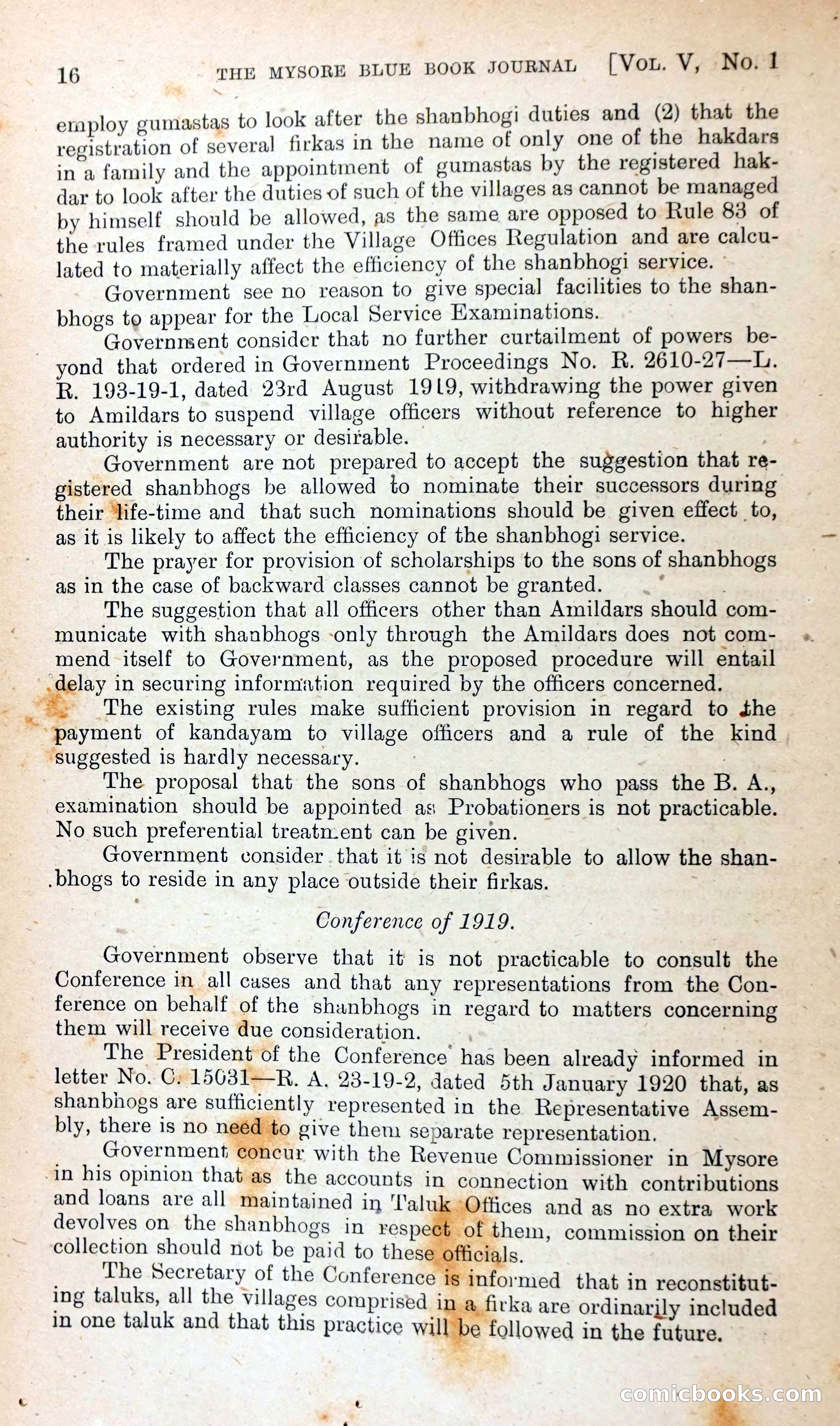 The Mysore Blue Book Journal — page 29 of 395