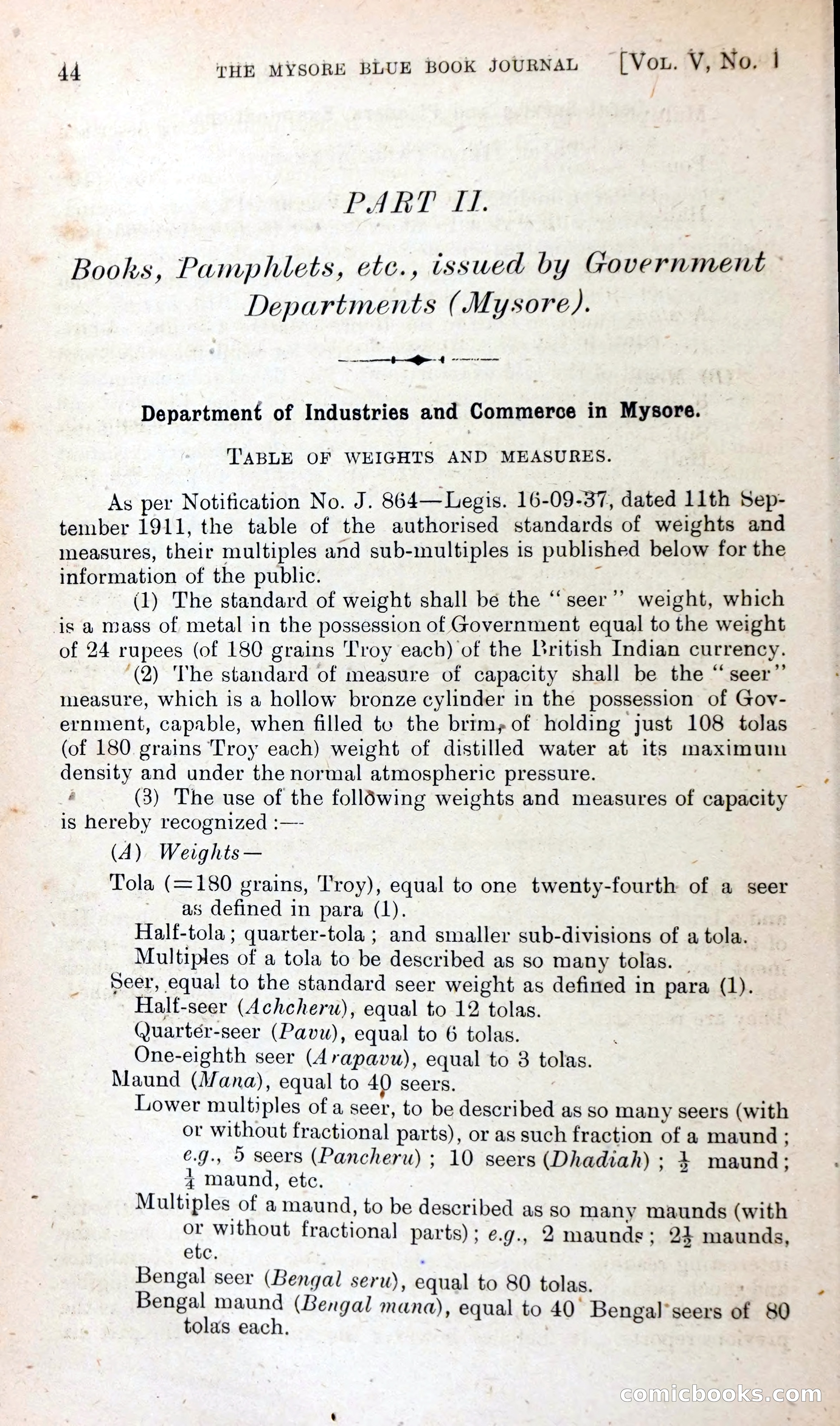 The Mysore Blue Book Journal — page 57 of 395