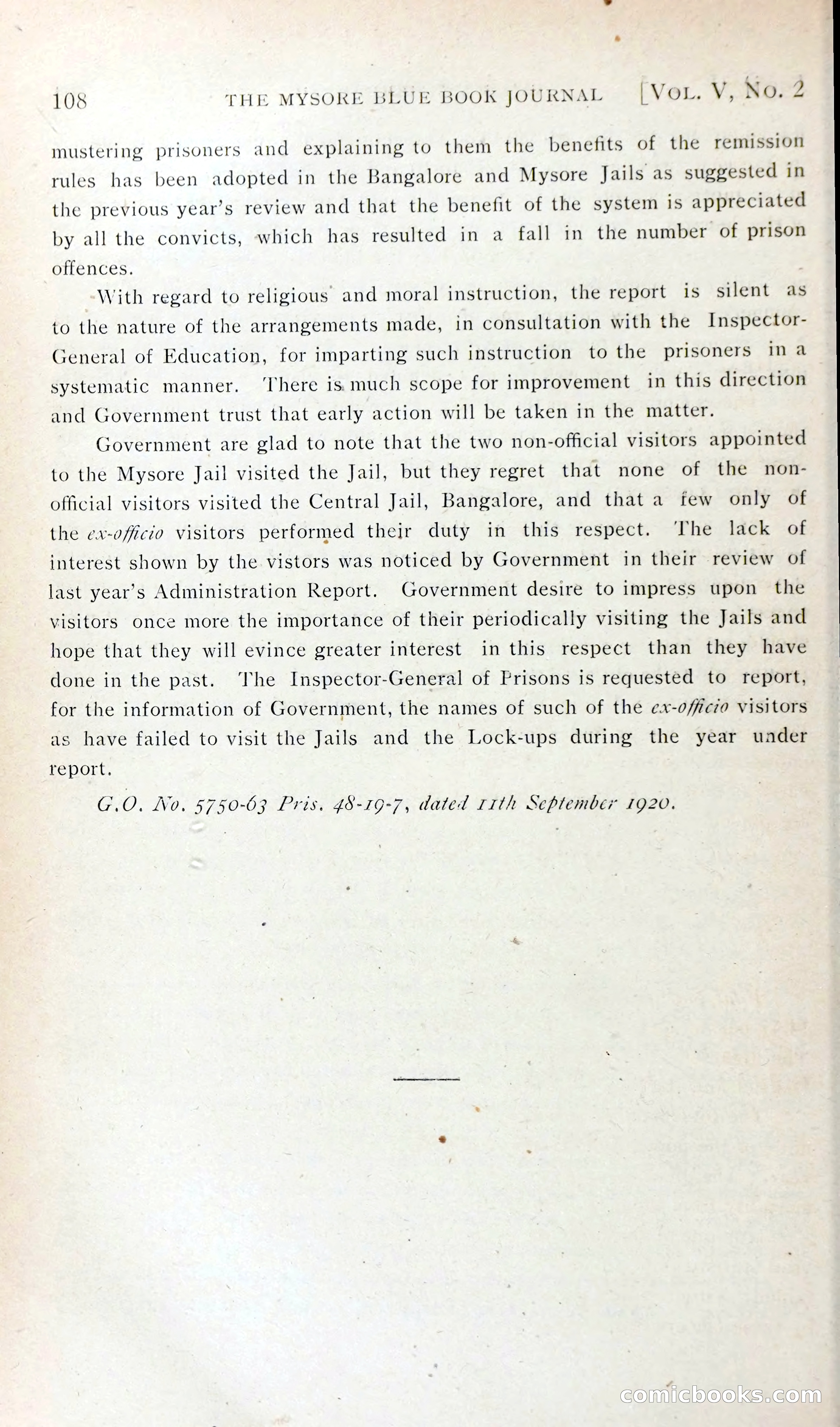 The Mysore Blue Book Journal — page 121 of 395