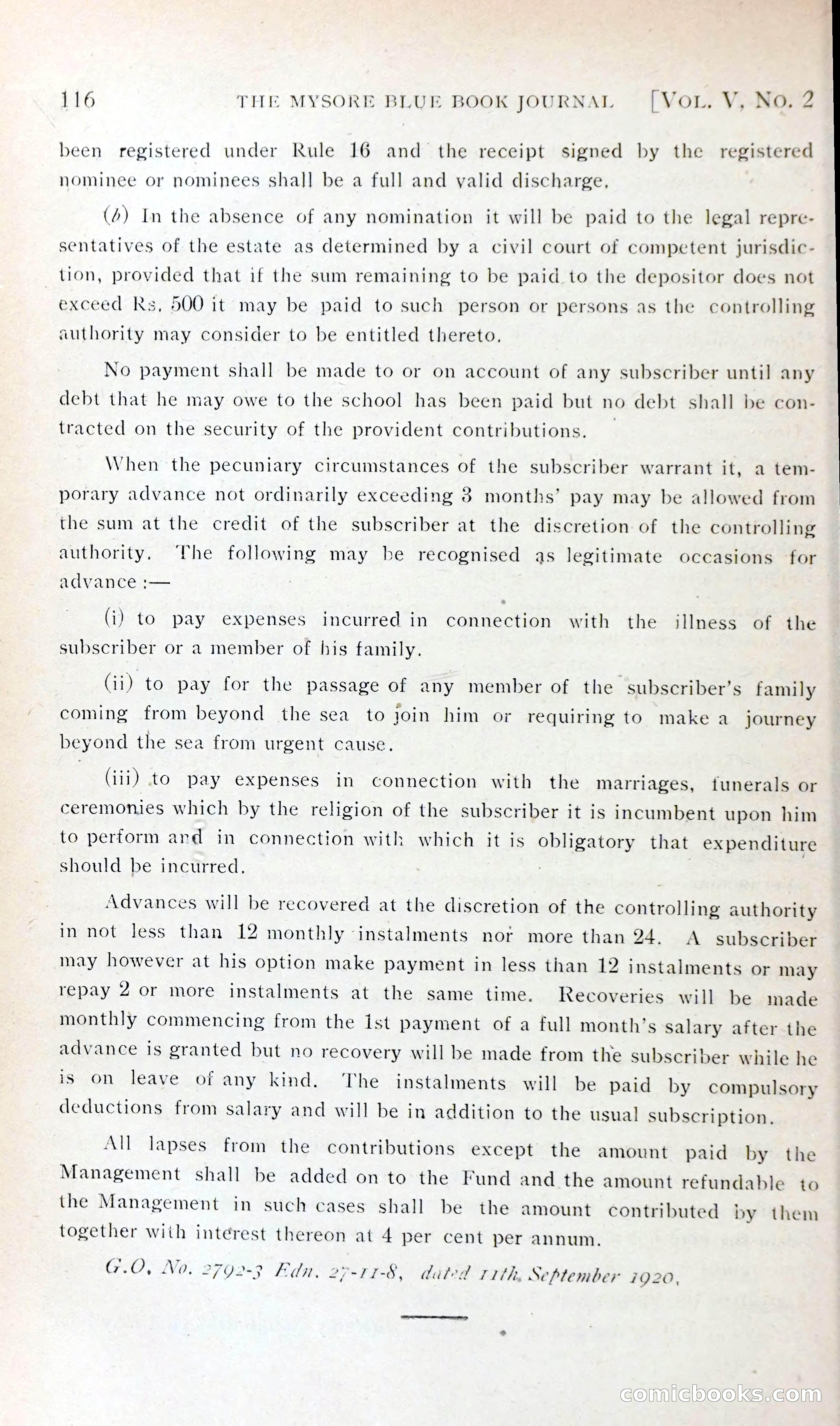 The Mysore Blue Book Journal — page 129 of 395