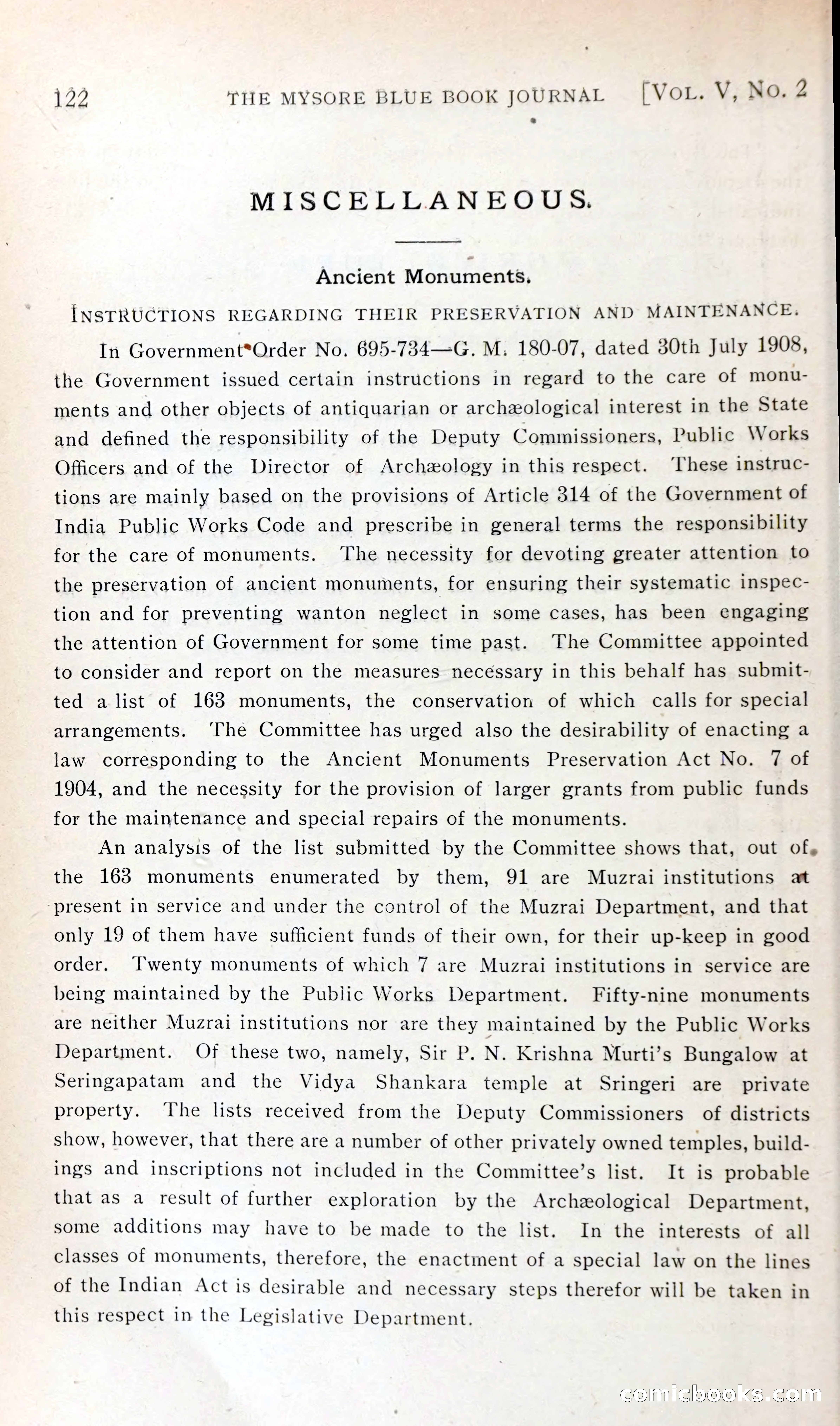 The Mysore Blue Book Journal — page 135 of 395