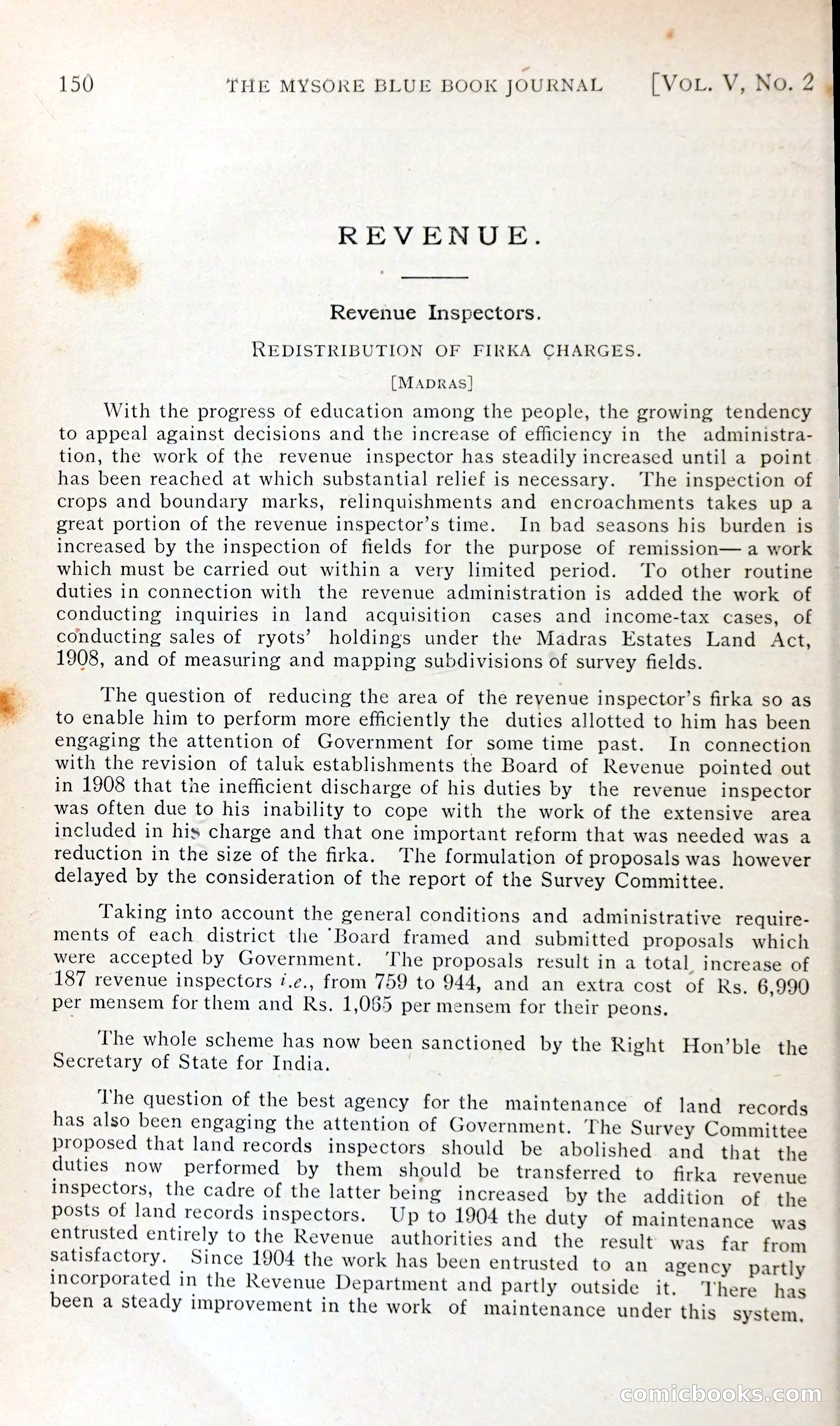 The Mysore Blue Book Journal — page 163 of 395