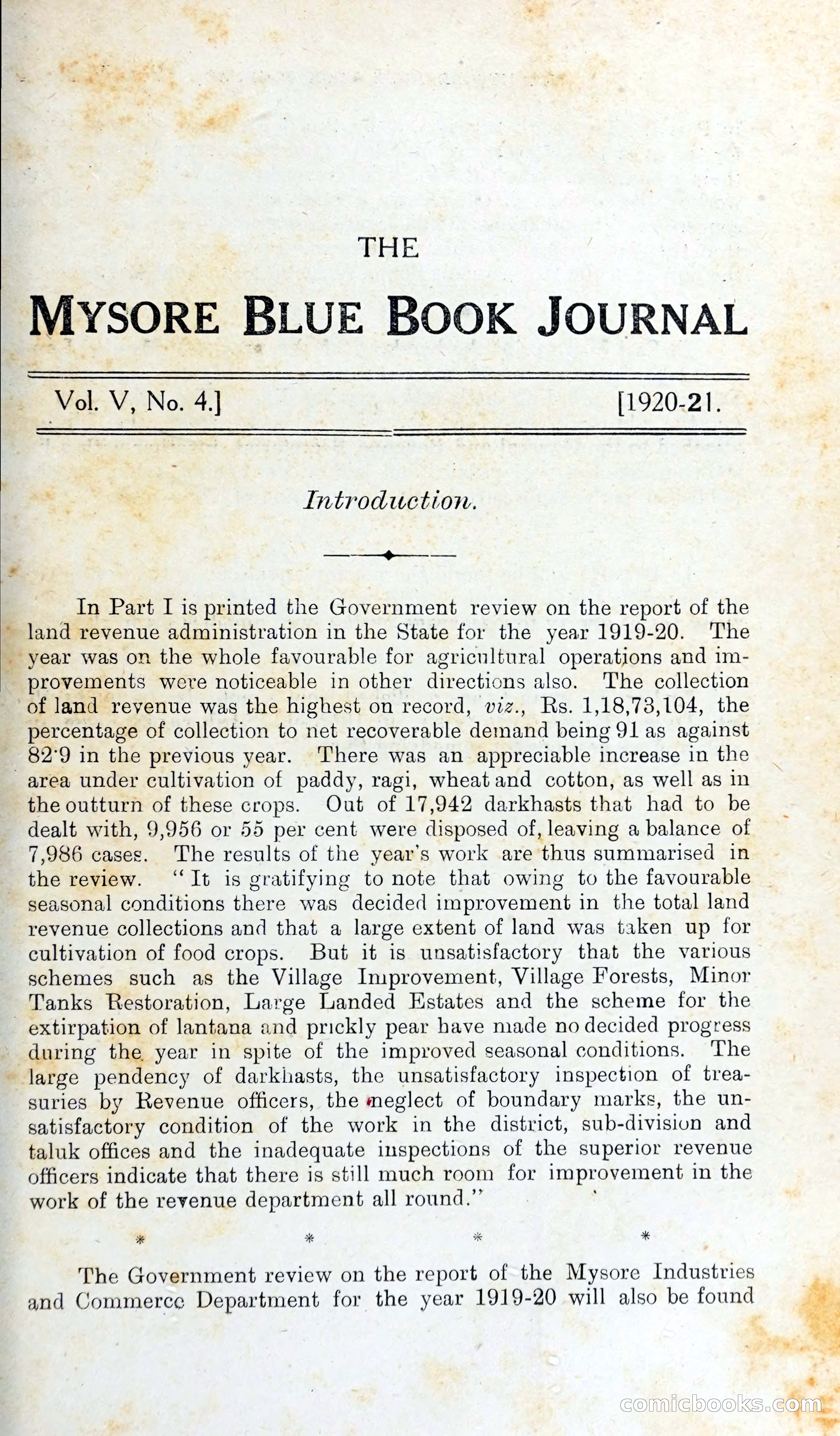 The Mysore Blue Book Journal — page 292 of 395