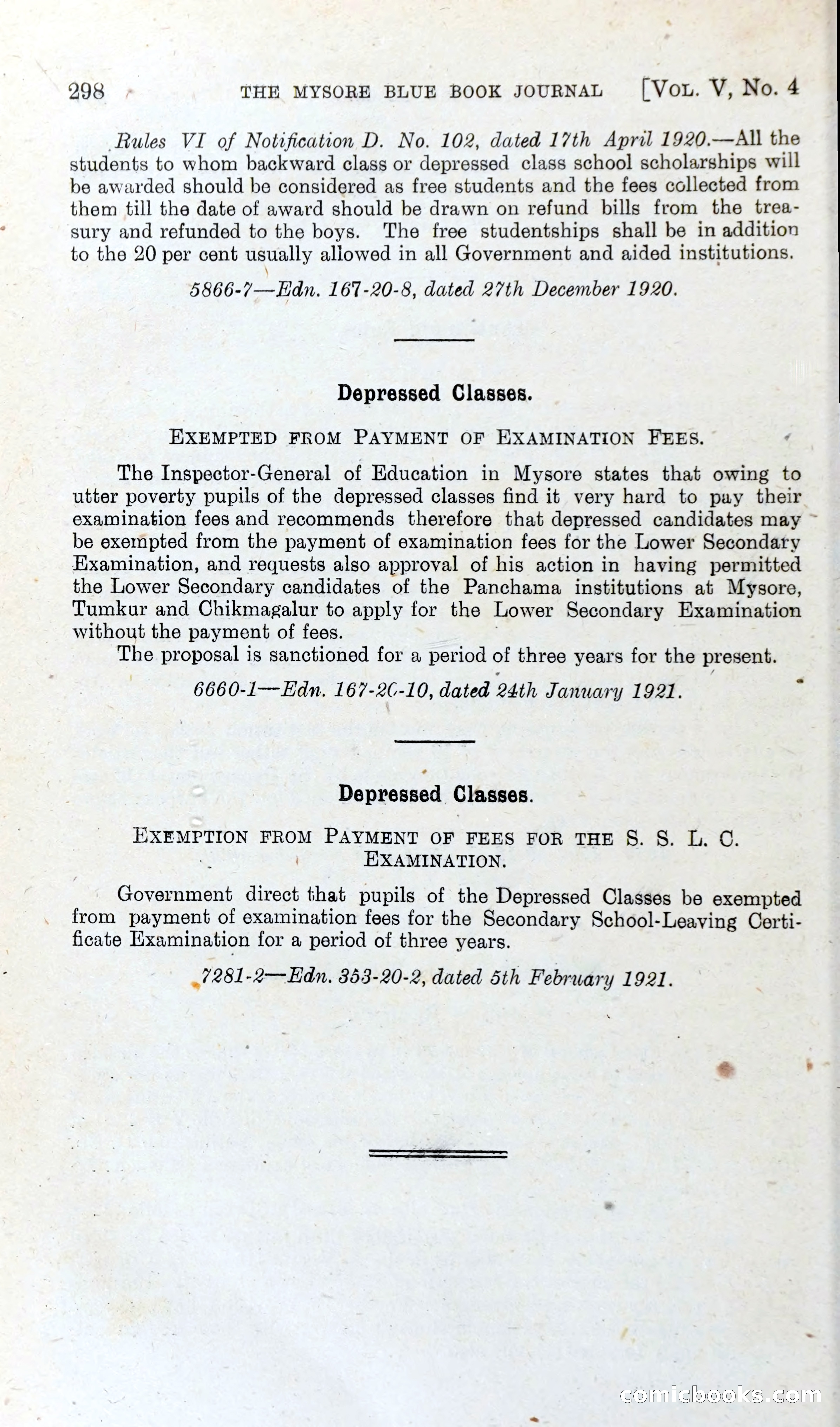 The Mysore Blue Book Journal — page 317 of 395