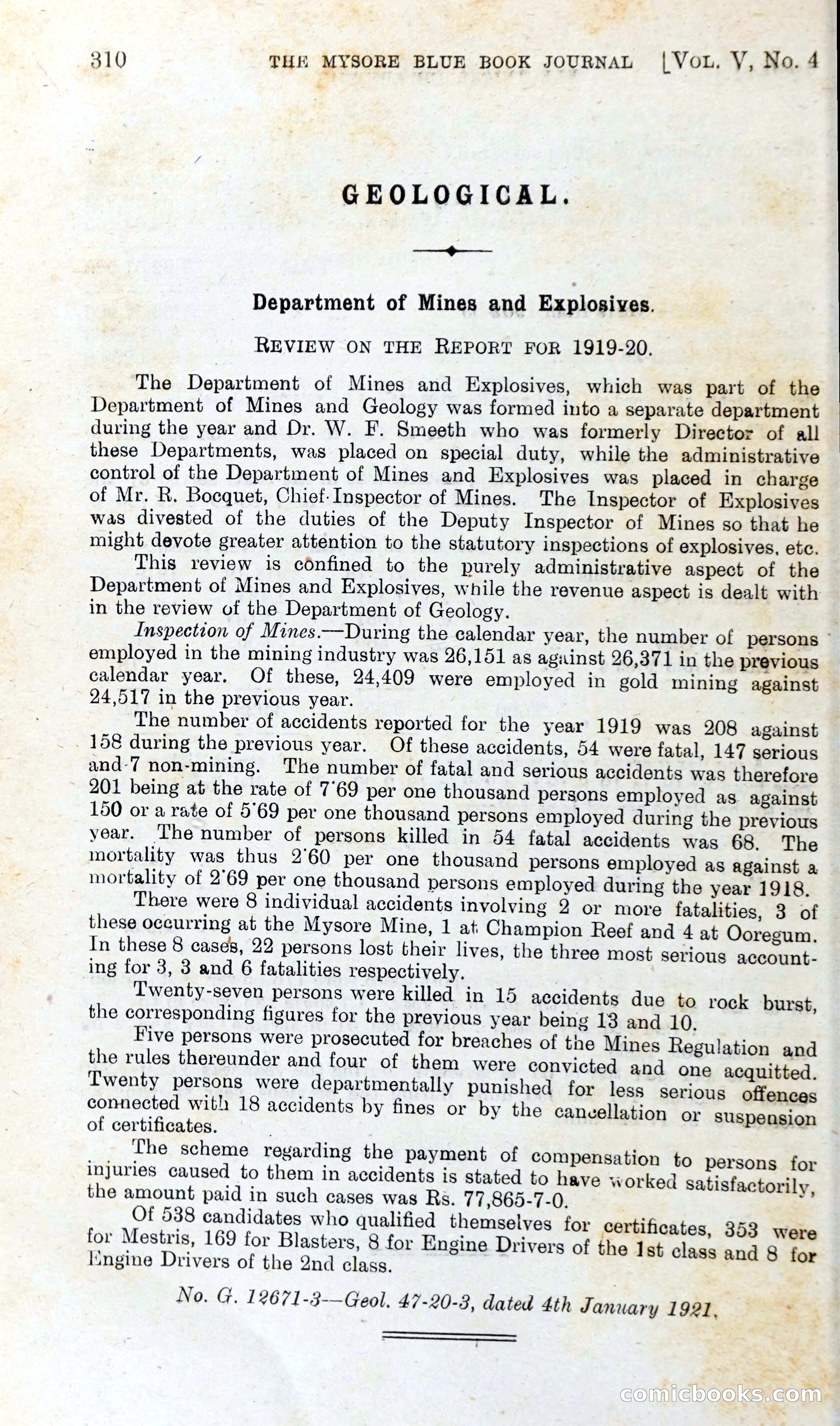 The Mysore Blue Book Journal — page 329 of 395