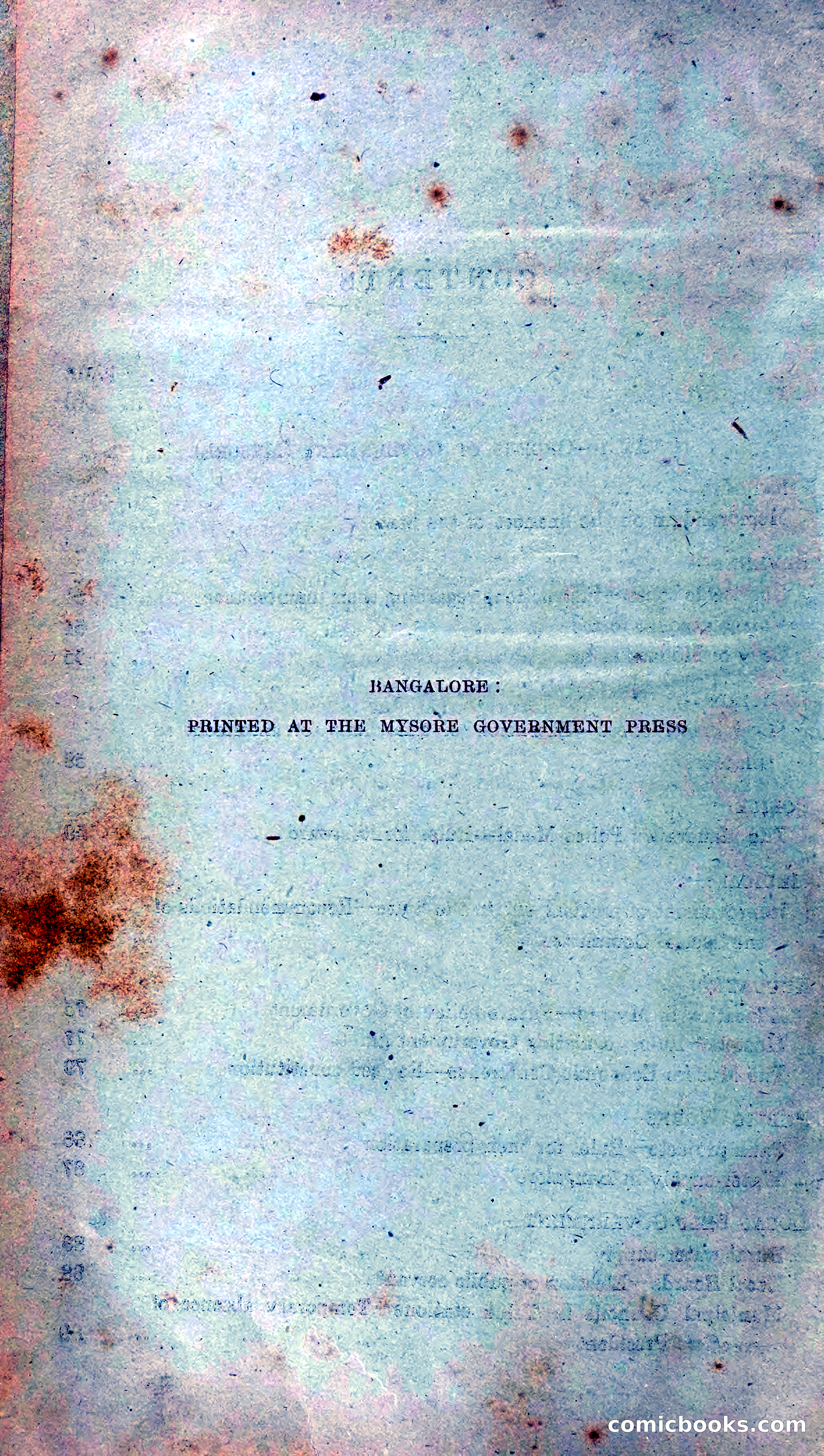 Mysore Blue Book Journal, Vol. IV — page 7 of 395