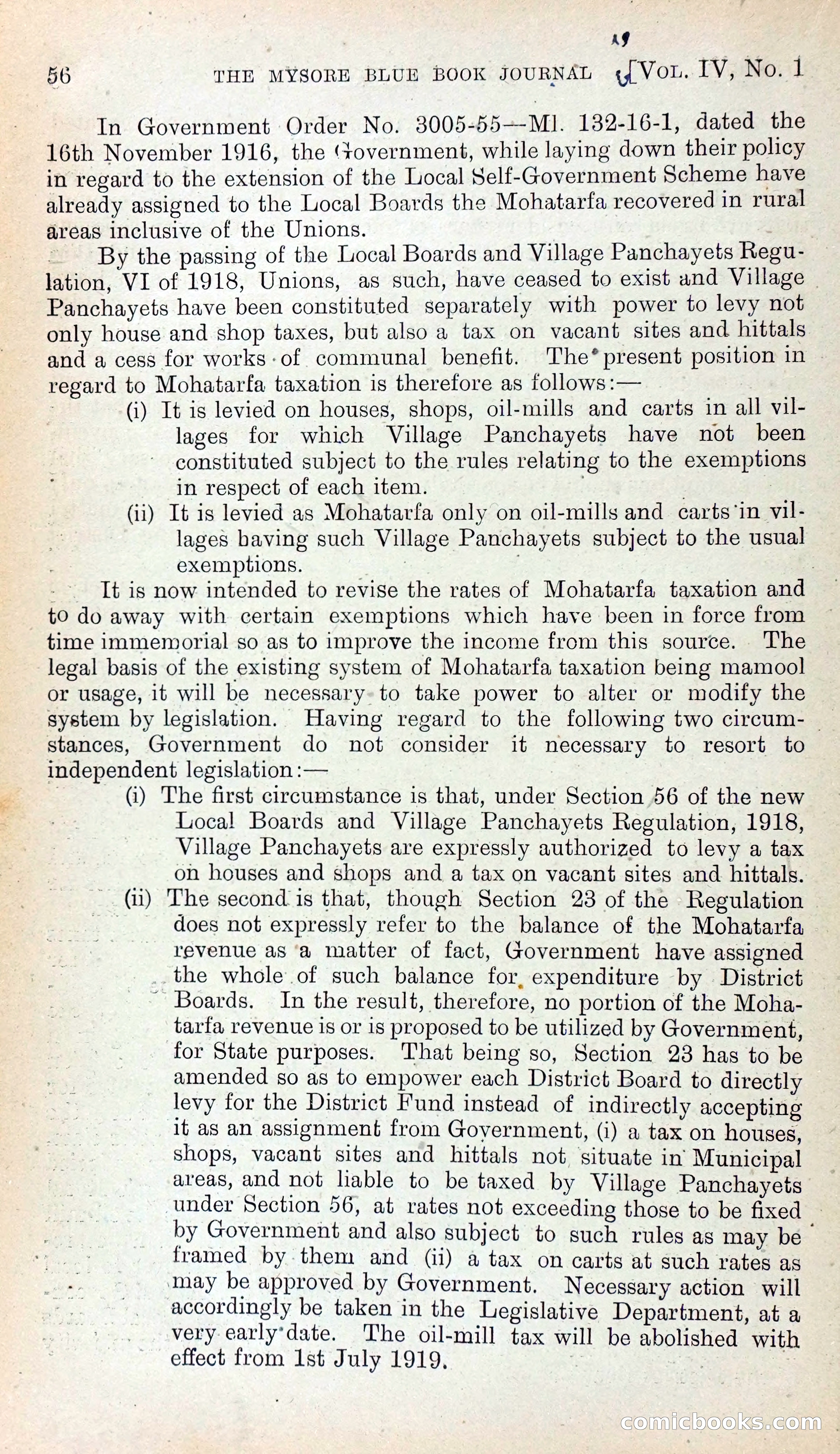 Mysore Blue Book Journal, Vol. IV — page 65 of 395