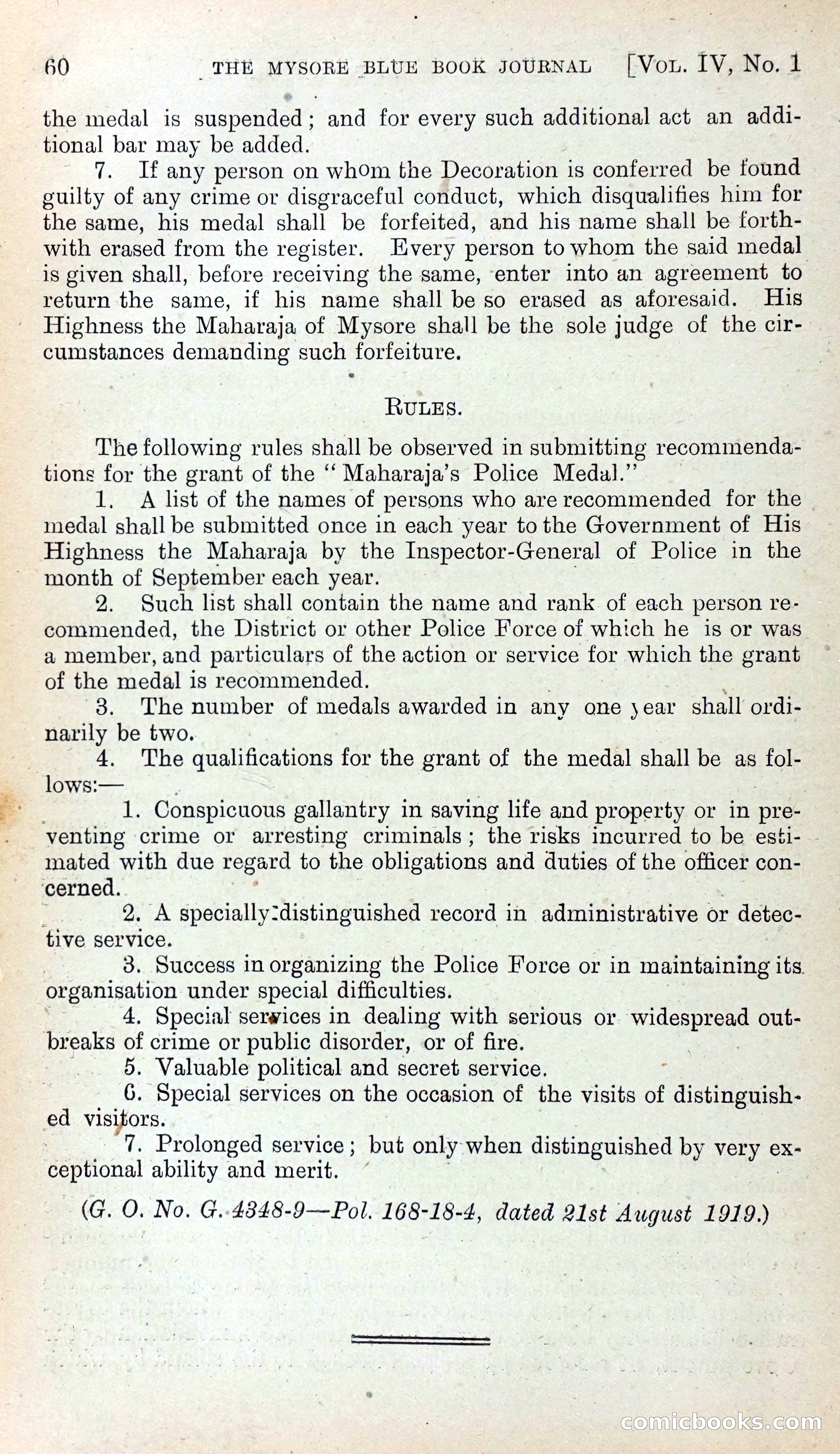 Mysore Blue Book Journal, Vol. IV — page 69 of 395