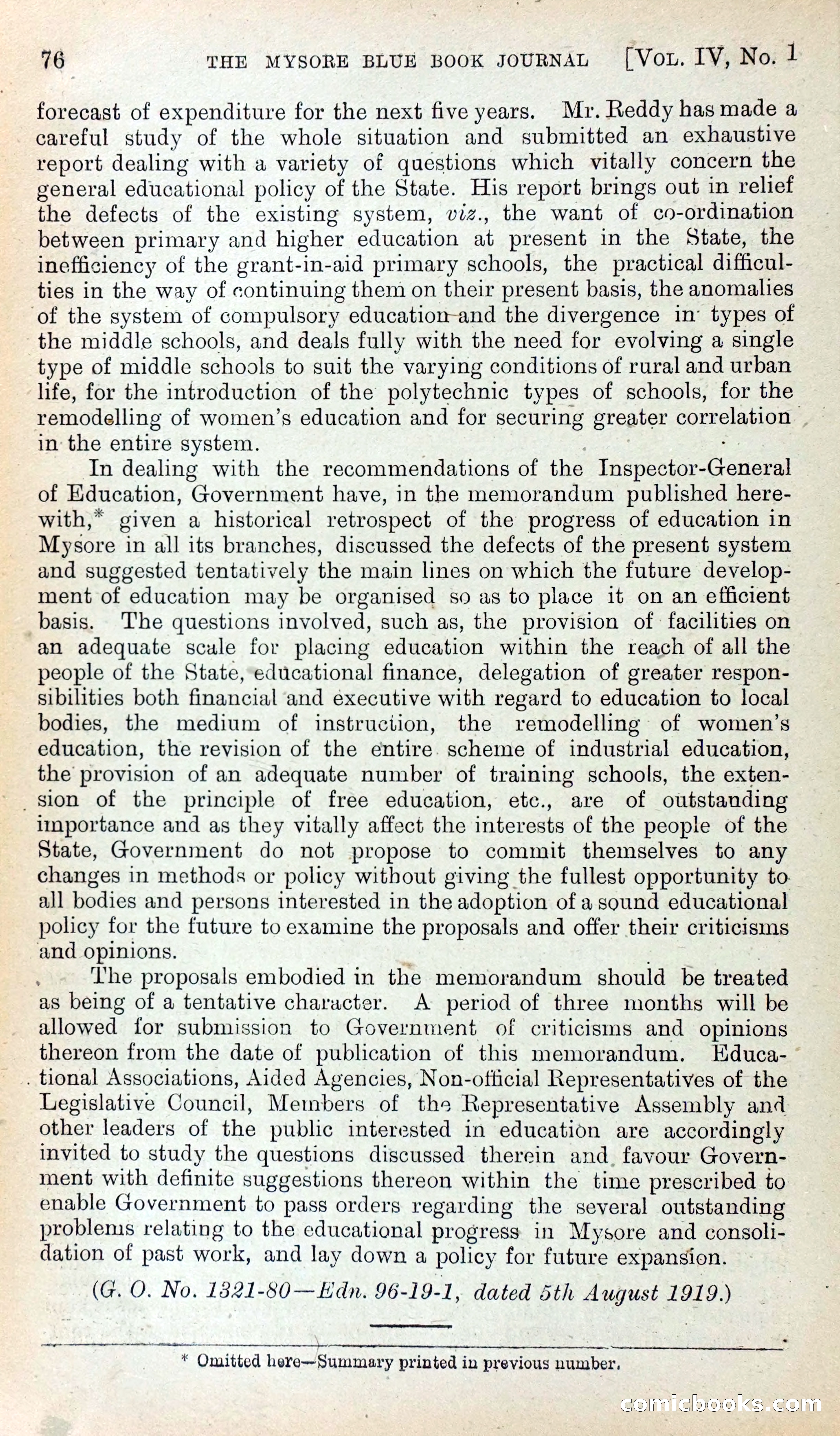 Mysore Blue Book Journal, Vol. IV — page 85 of 395