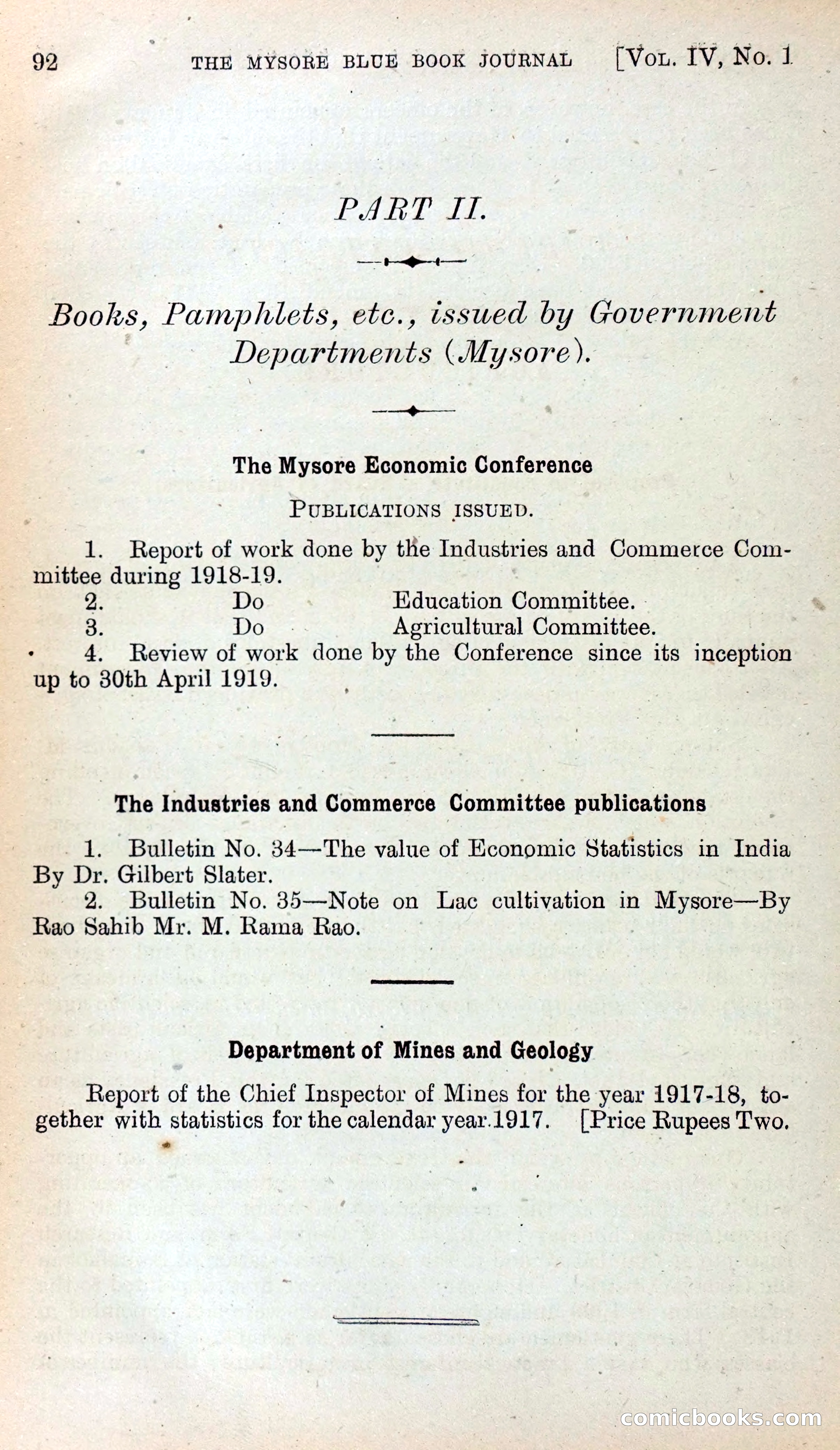 Mysore Blue Book Journal, Vol. IV — page 101 of 395