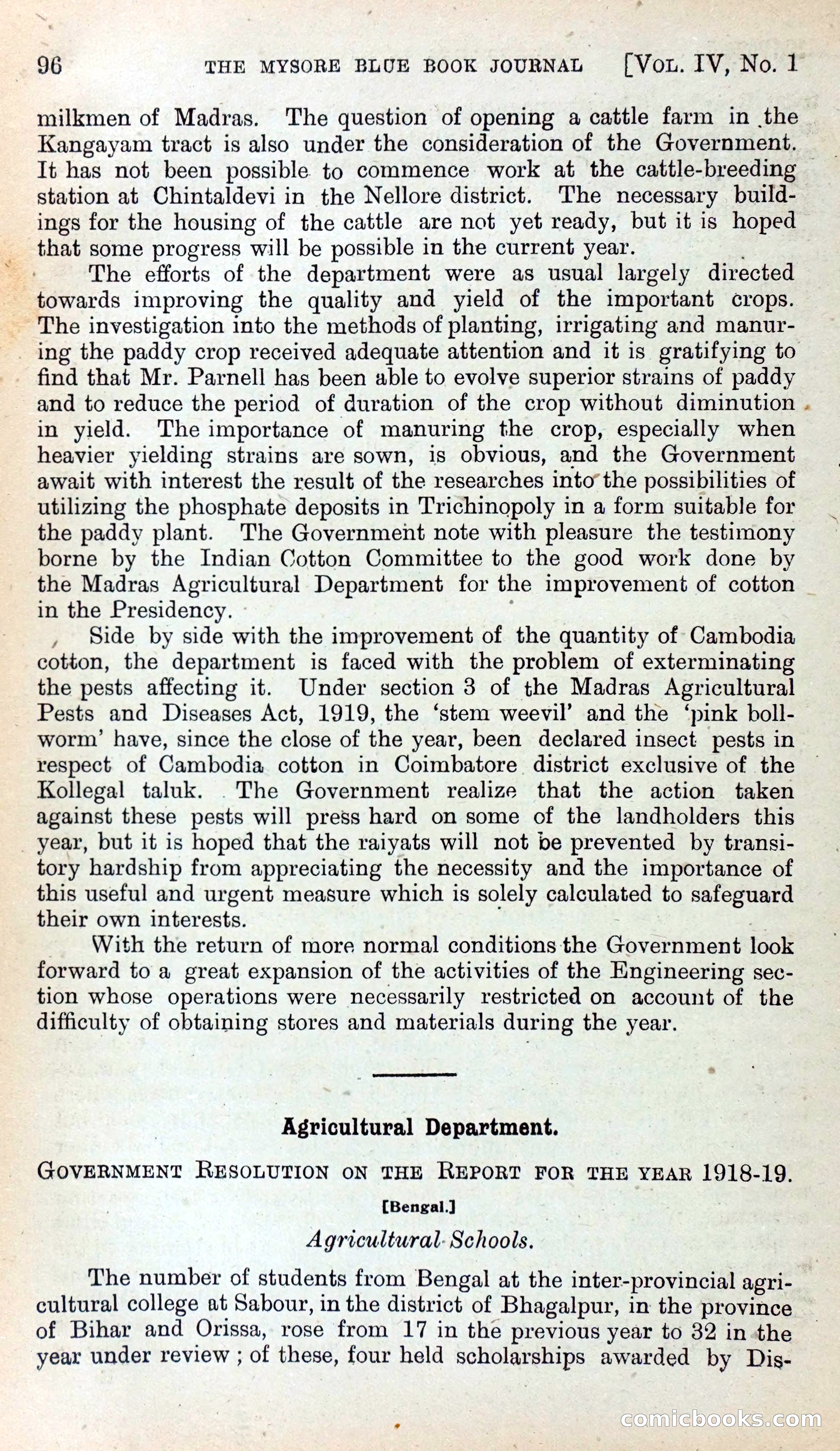 Mysore Blue Book Journal, Vol. IV — page 105 of 395