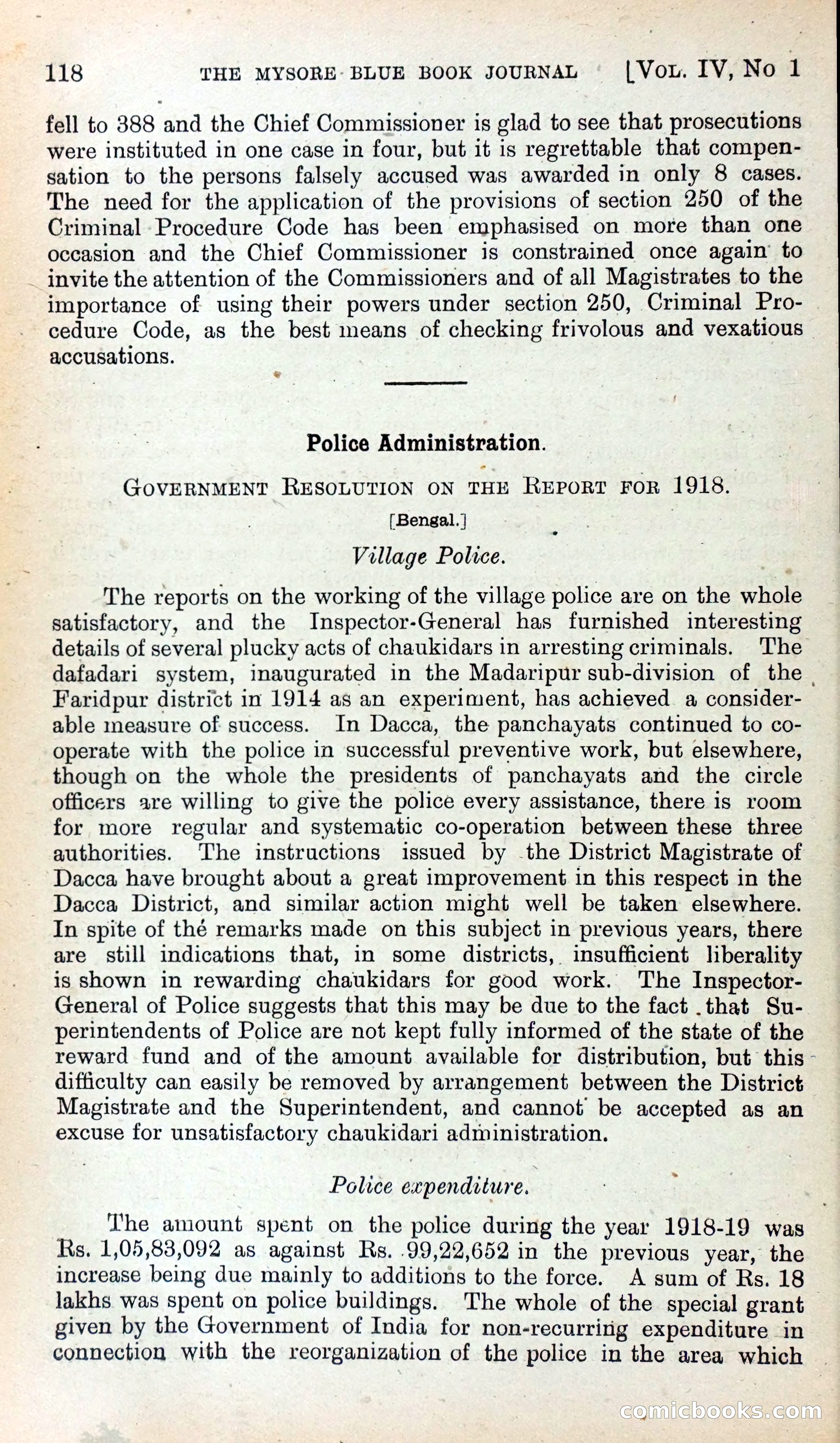 Mysore Blue Book Journal, Vol. IV — page 127 of 395