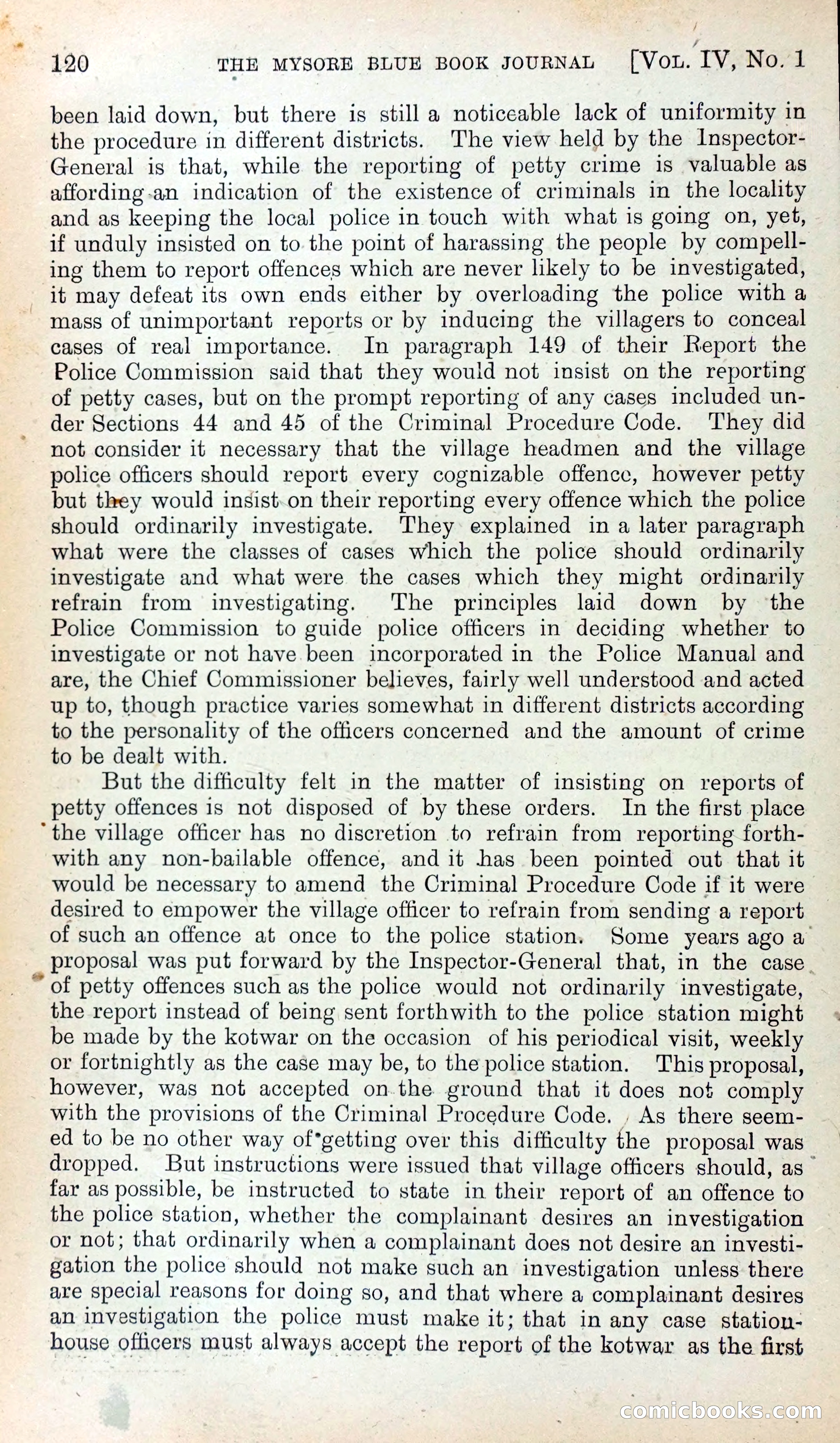 Mysore Blue Book Journal, Vol. IV — page 129 of 395