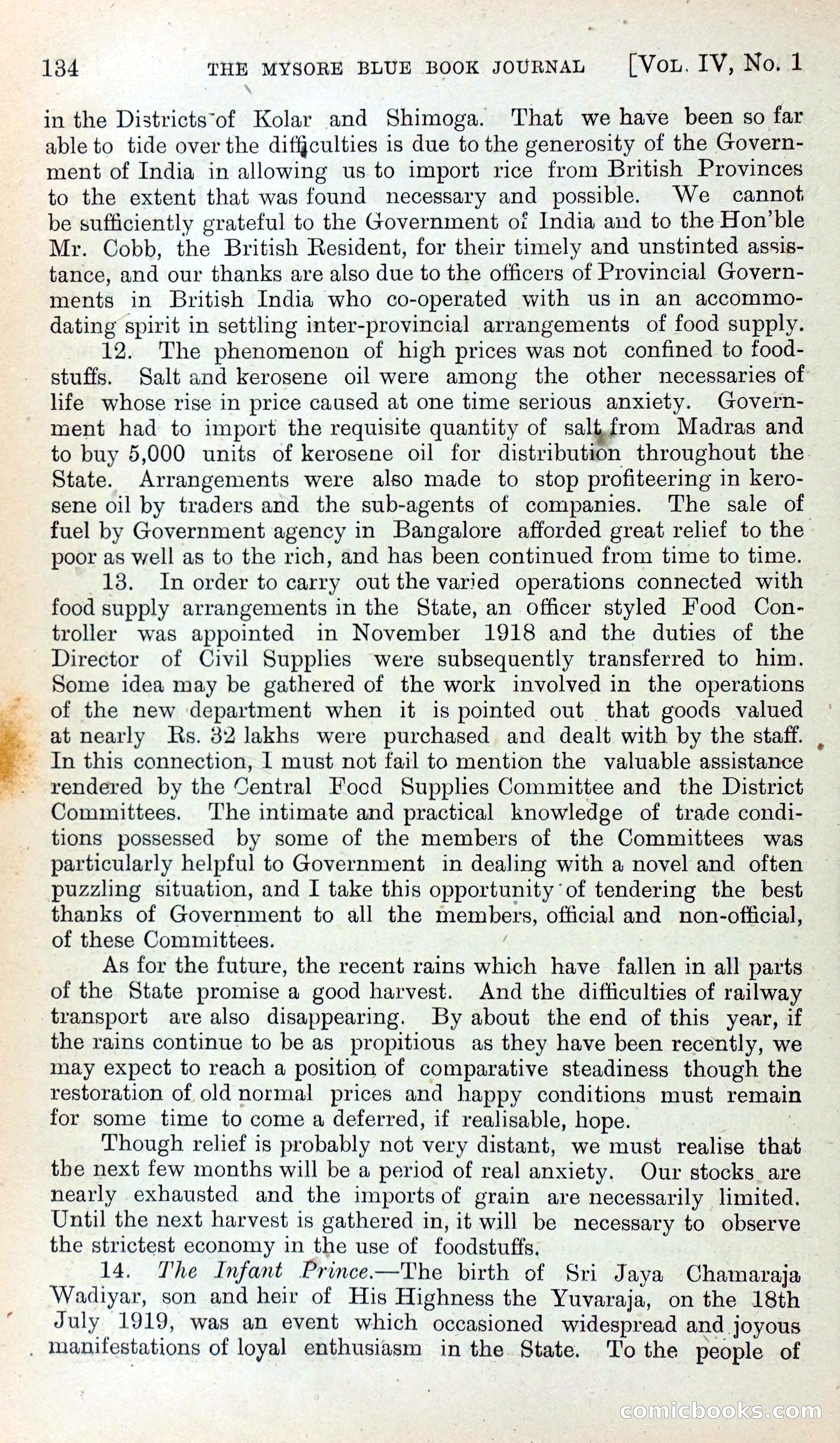 Mysore Blue Book Journal, Vol. IV — page 143 of 395
