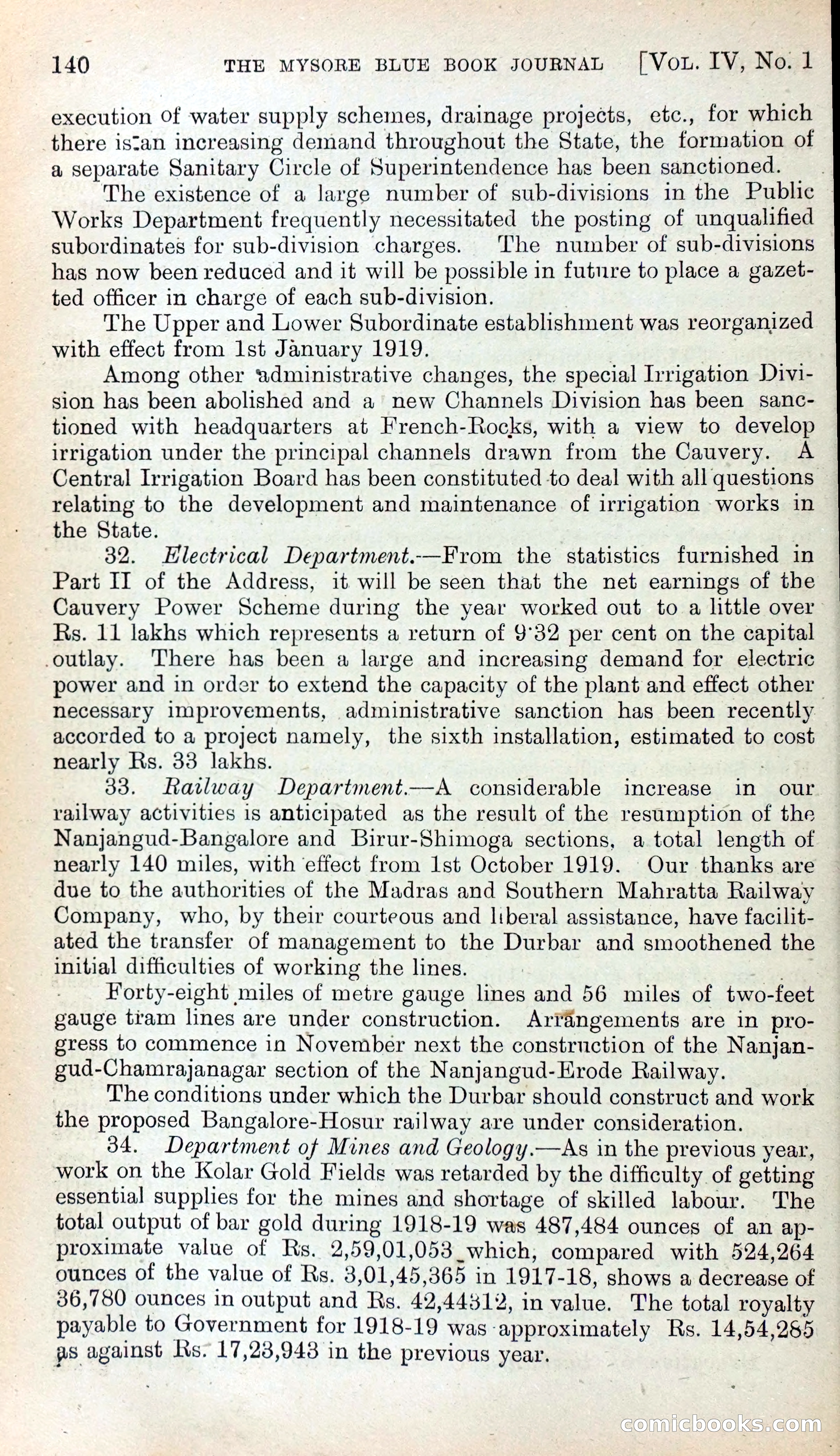 Mysore Blue Book Journal, Vol. IV — page 149 of 395