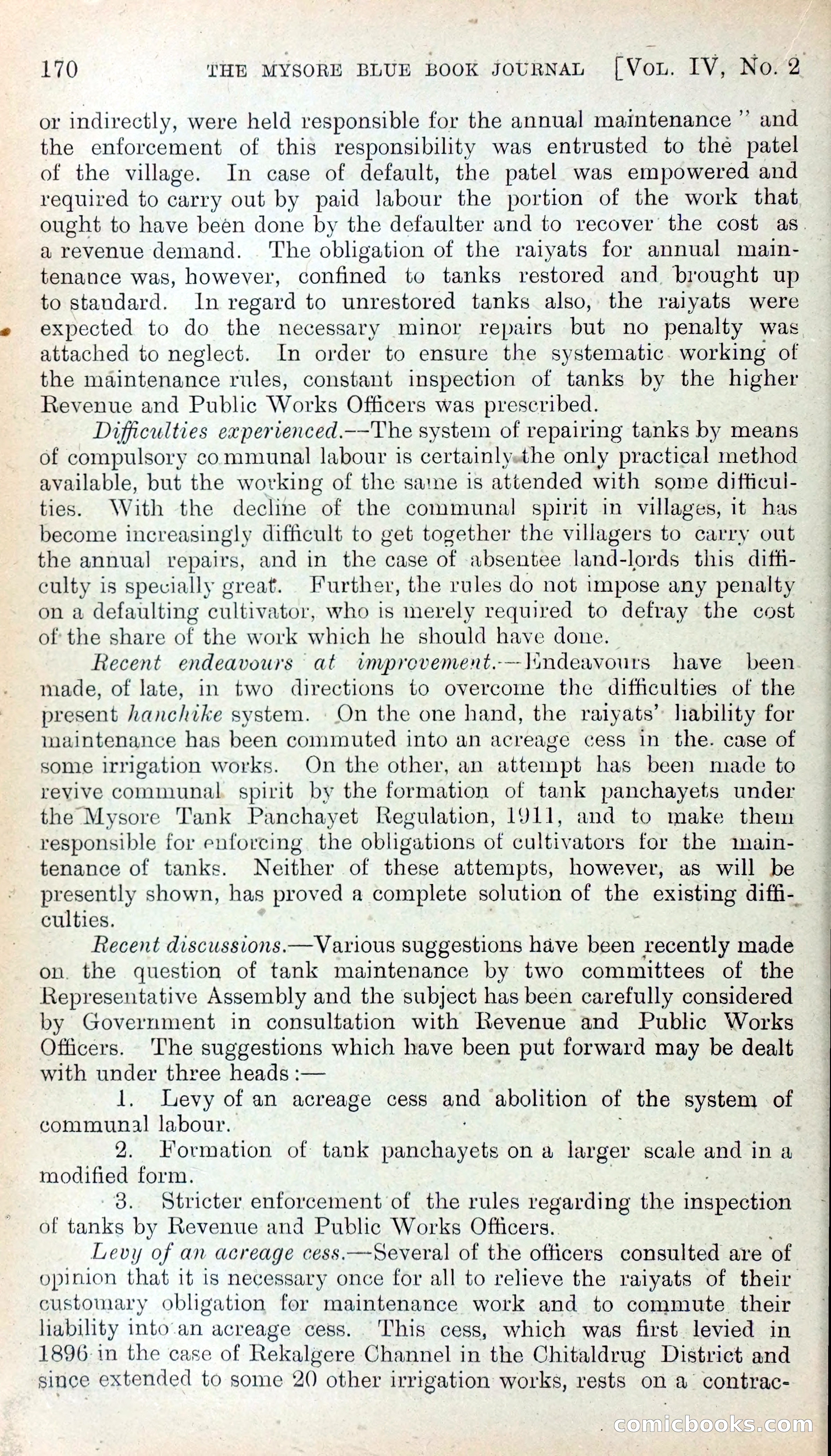Mysore Blue Book Journal, Vol. IV — page 179 of 395