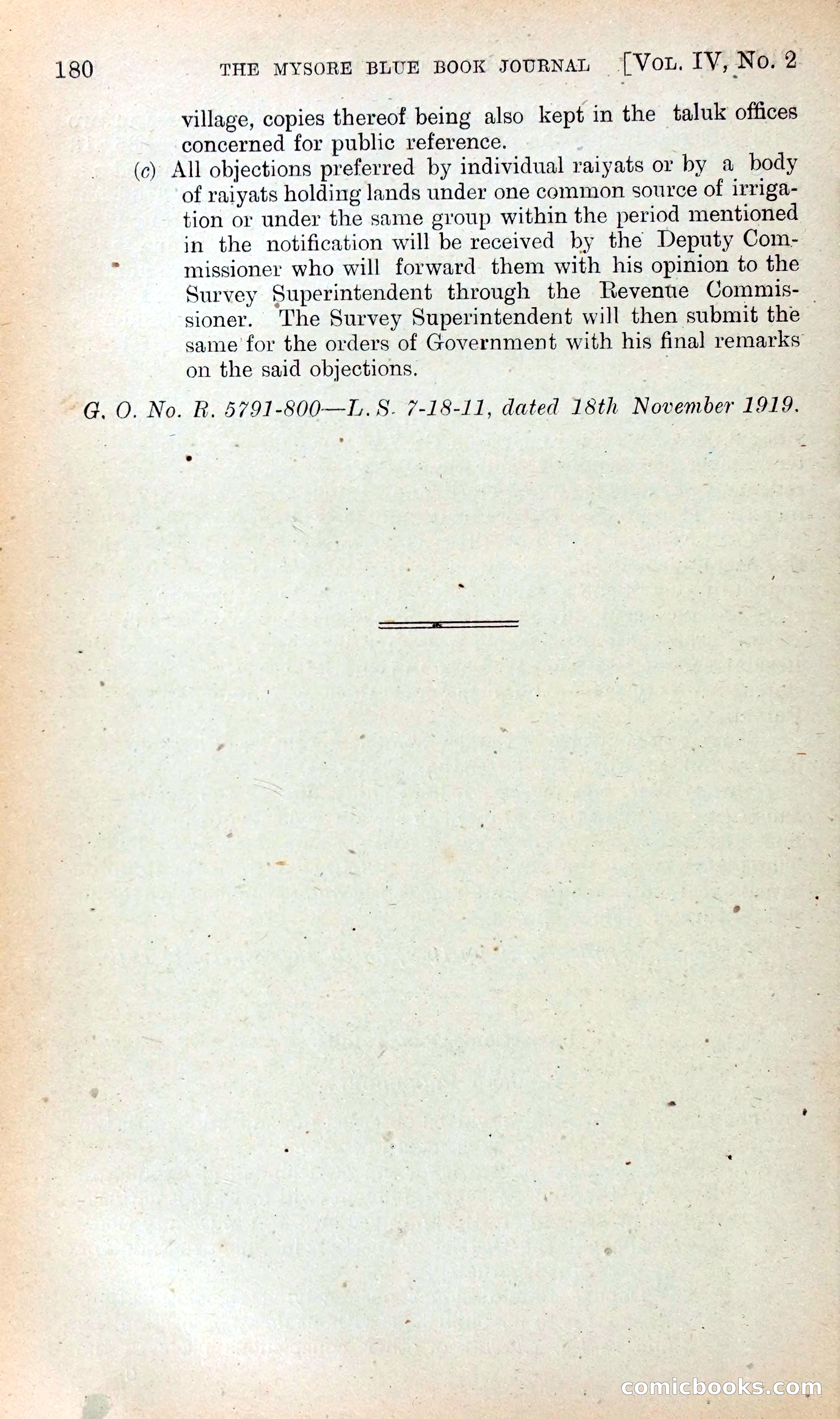 Mysore Blue Book Journal, Vol. IV — page 189 of 395
