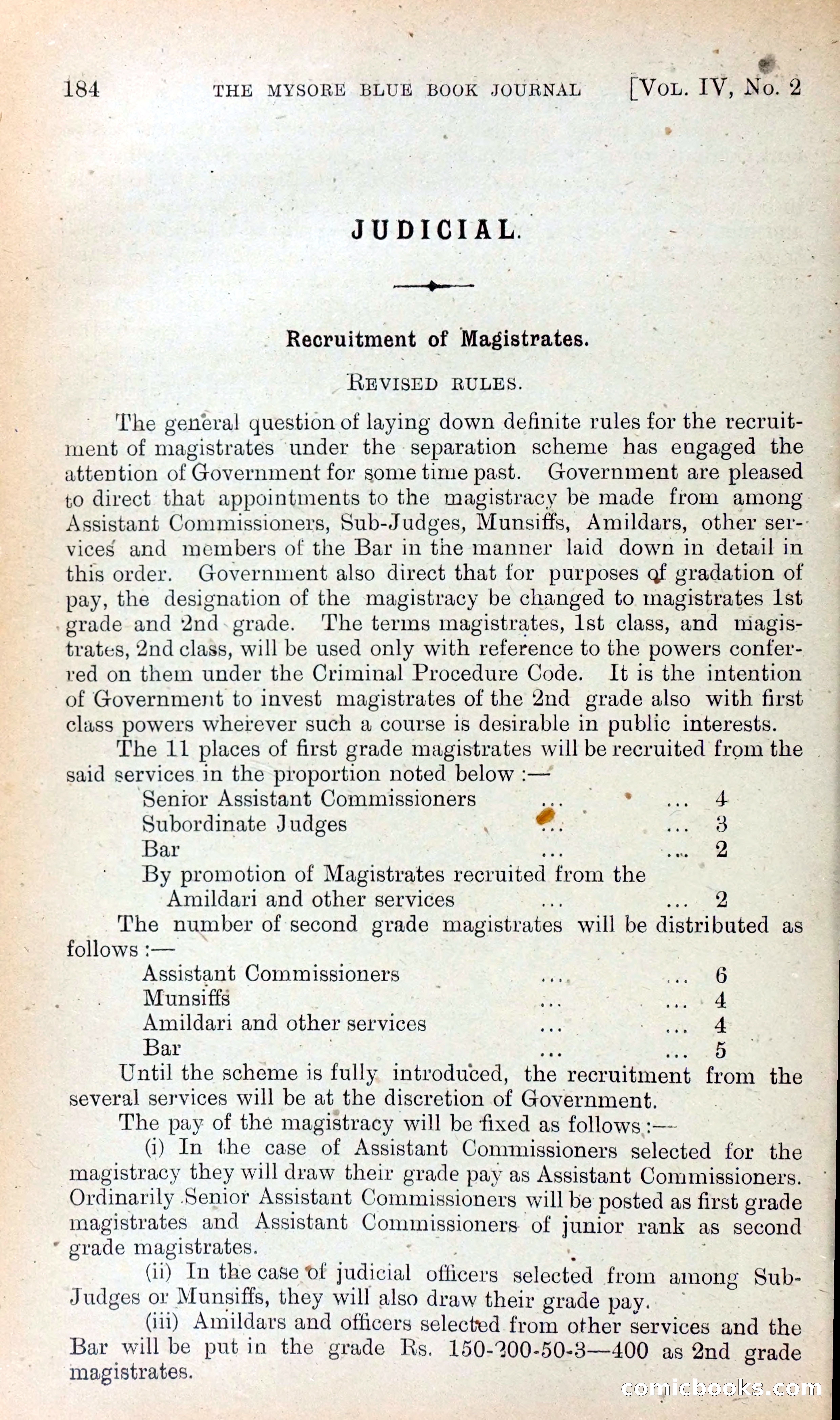 Mysore Blue Book Journal, Vol. IV — page 193 of 395
