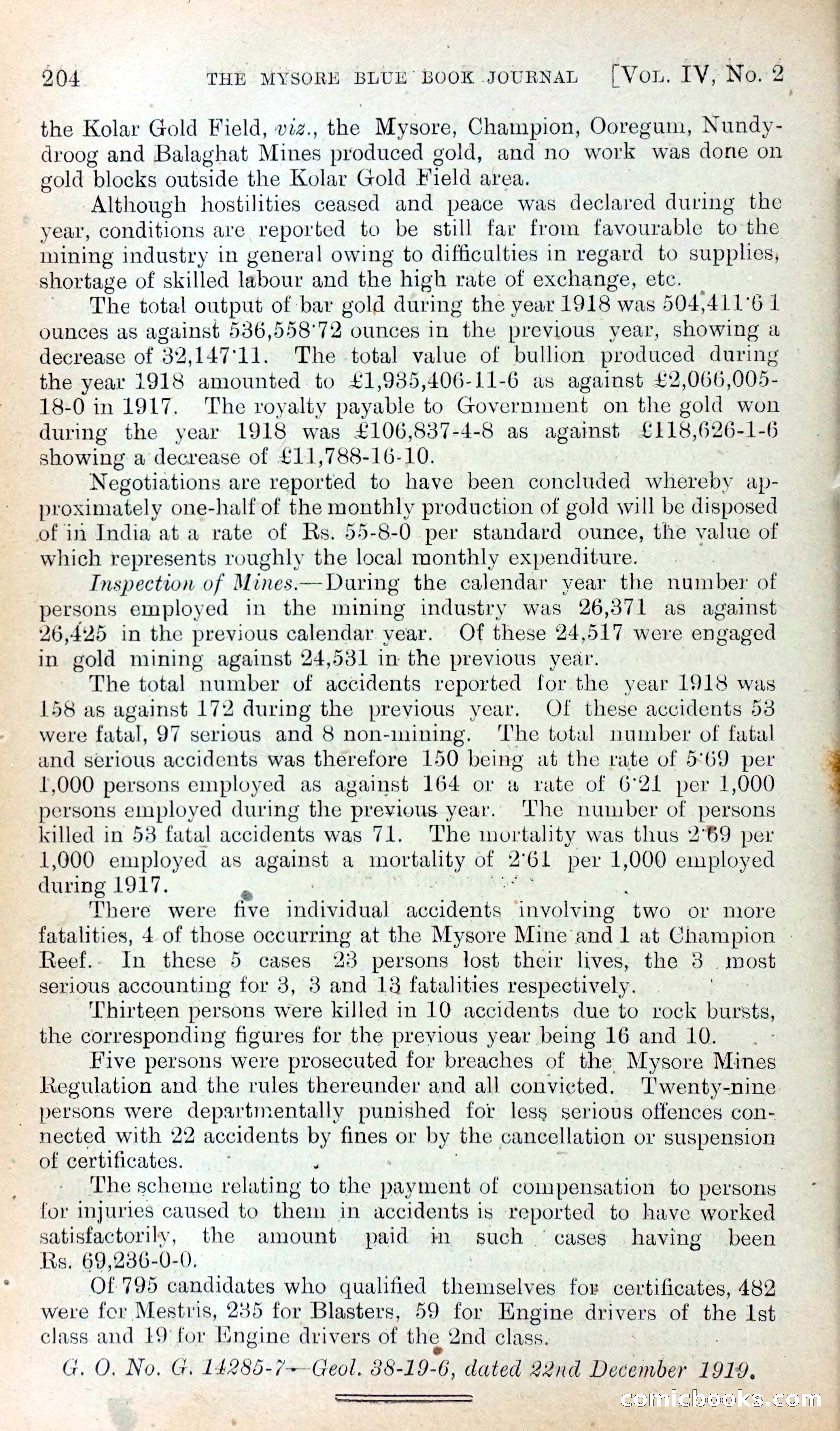 Mysore Blue Book Journal, Vol. IV — page 213 of 395